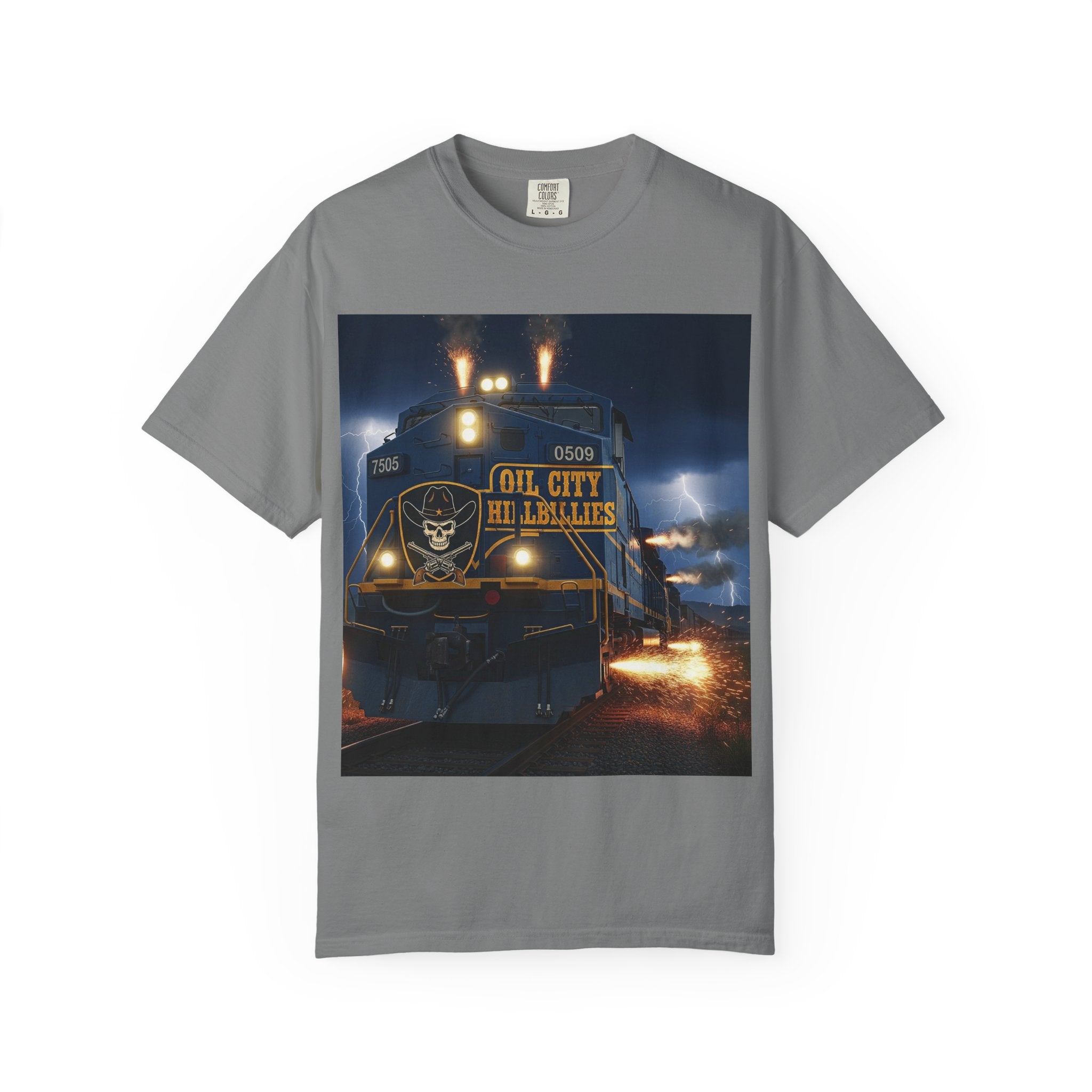 Oil City Hillbillies Unisex Garment-Dyed T-Shirt – Vintage Western Tee, Gift for Outlaw Country Fans, Southern Music Merch, Casual Wear for Band Supporters