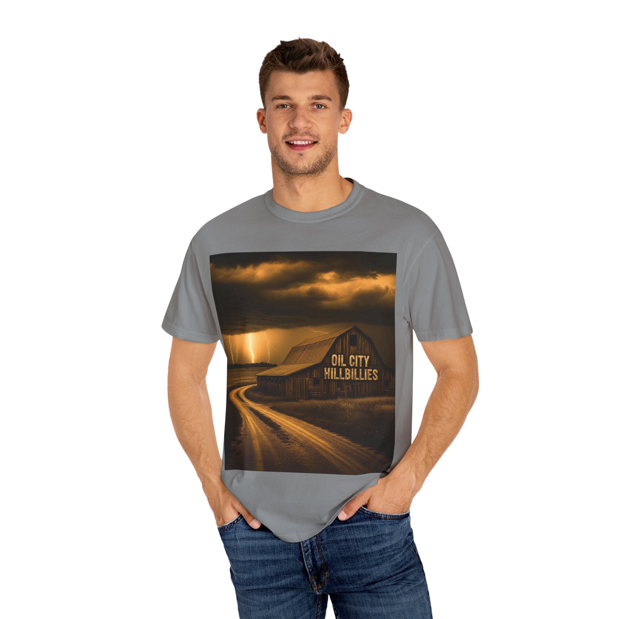 Oil City Hillbillies Vintage Graphic Tee – Unisex Outlaw Country T-Shirt, Southern Rock Band Merch, Country Concert Shirt