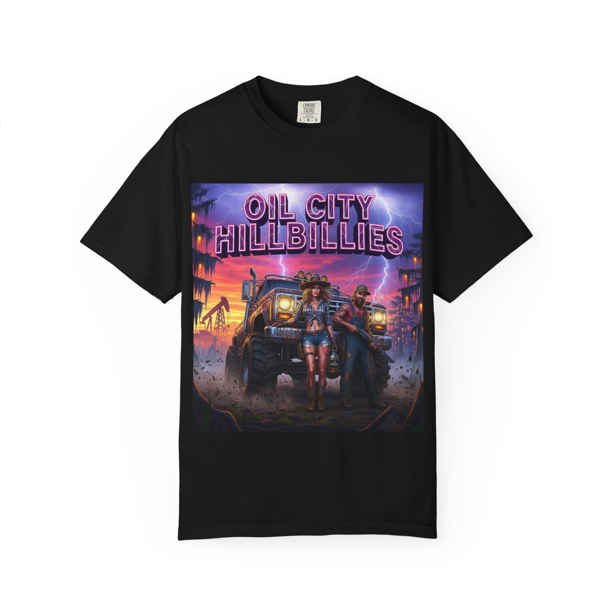 Vintage Oil City Hillbillies T-Shirt – Unisex Graphic Tee, Retro Gift, Festival Wear, Casual Style, Southern Outlaw Statement Shirt