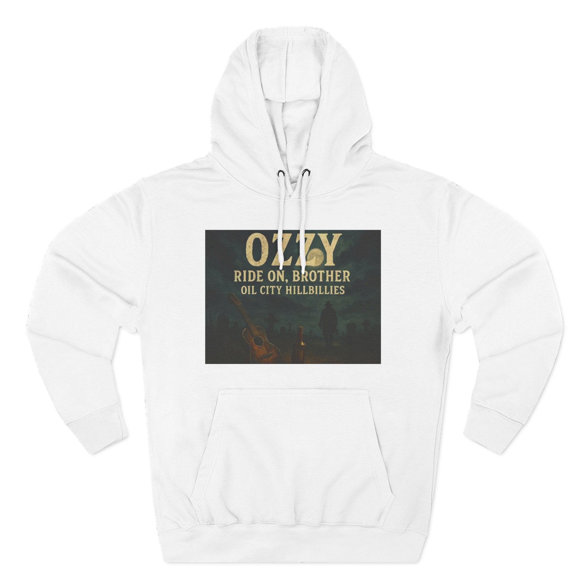 Ozzy-Inspired Oil City Hillbillies Three-Panel Fleece Hoodie, Cozy Layer for Music Lovers, Perfect Gift for Concert Goers, Ideal for Casual Outings, Great for Rock & Country Fans