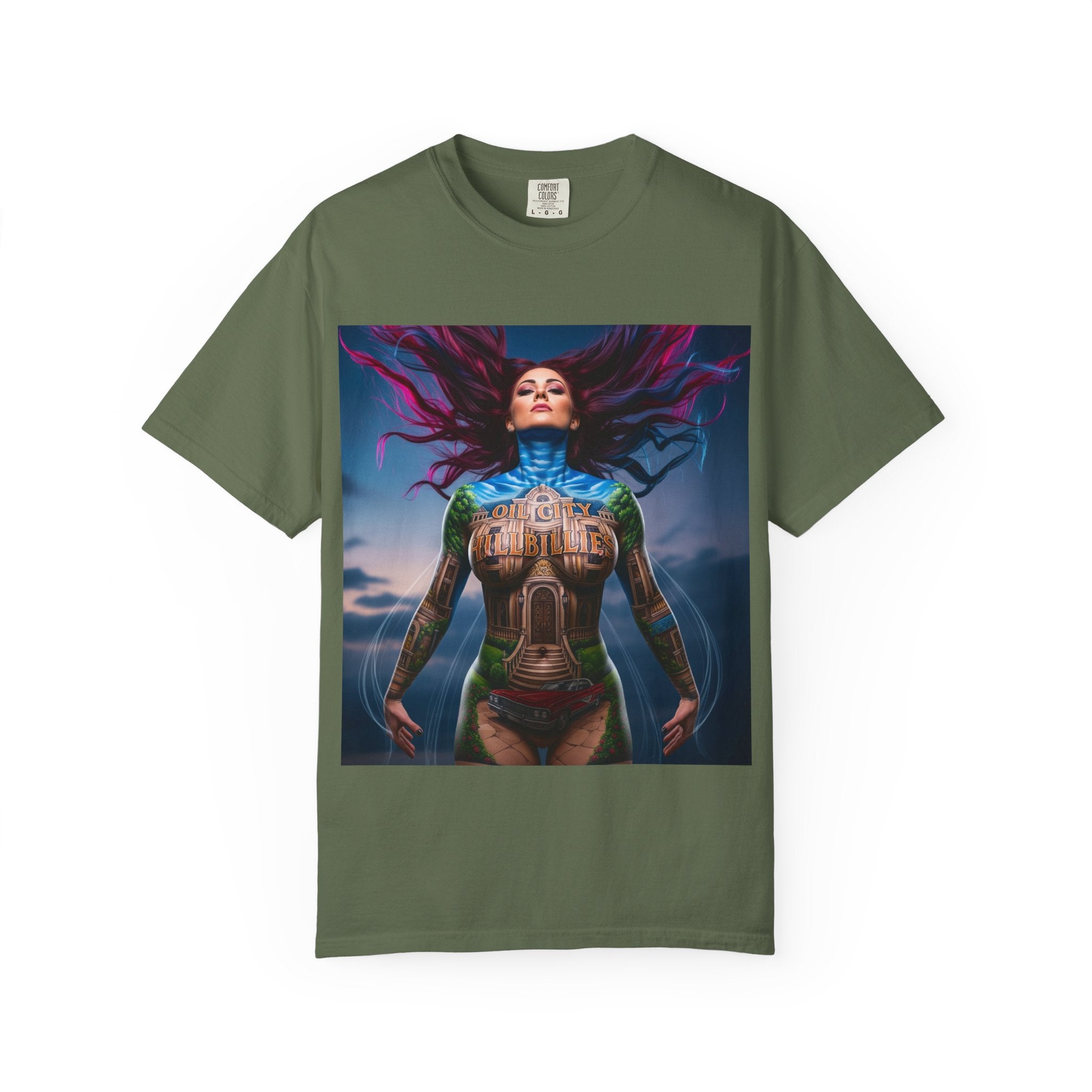 Mystical Spirit T-Shirt | Ethereal Oil City Hillbillies Art Tee, Unisex Graphic Shirt, Bohemian Style, Gift for Her, Festival Wear, Unique Artwear
