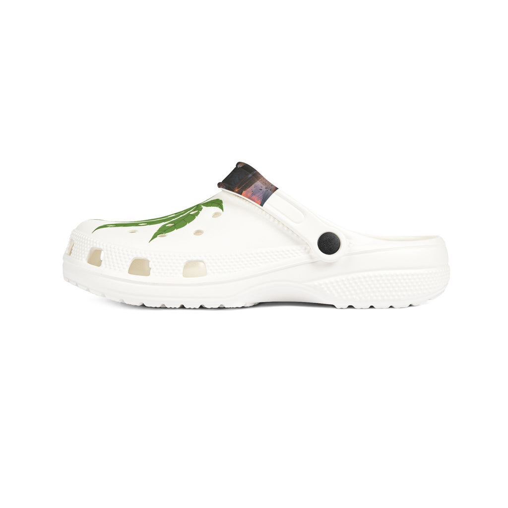 "OC Hillbillies Blaze Trail Clogs - Official Swag with Marijuana Leaf Design"