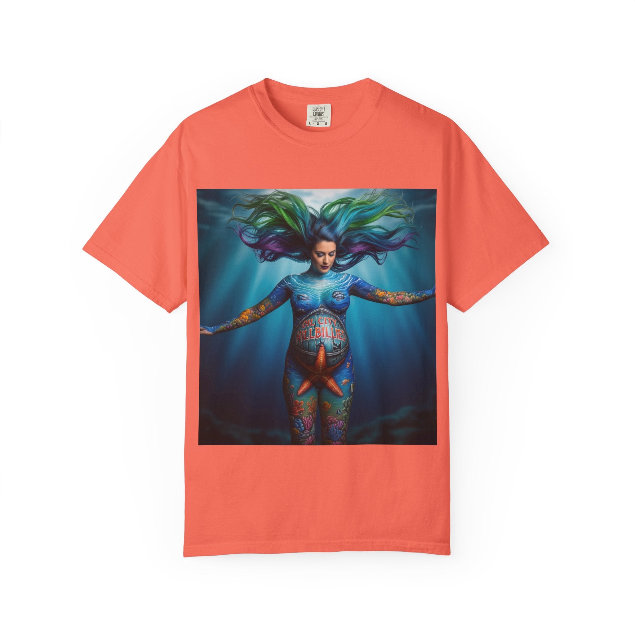 Garment-Dyed Oil City Hillbillies Tee Inspired by Southern Roots and Backwoods Culture, Bohemian T-shirt for Music Festivals, Artistic Outlaw Fashion Statement, Perfect Gift for Fans