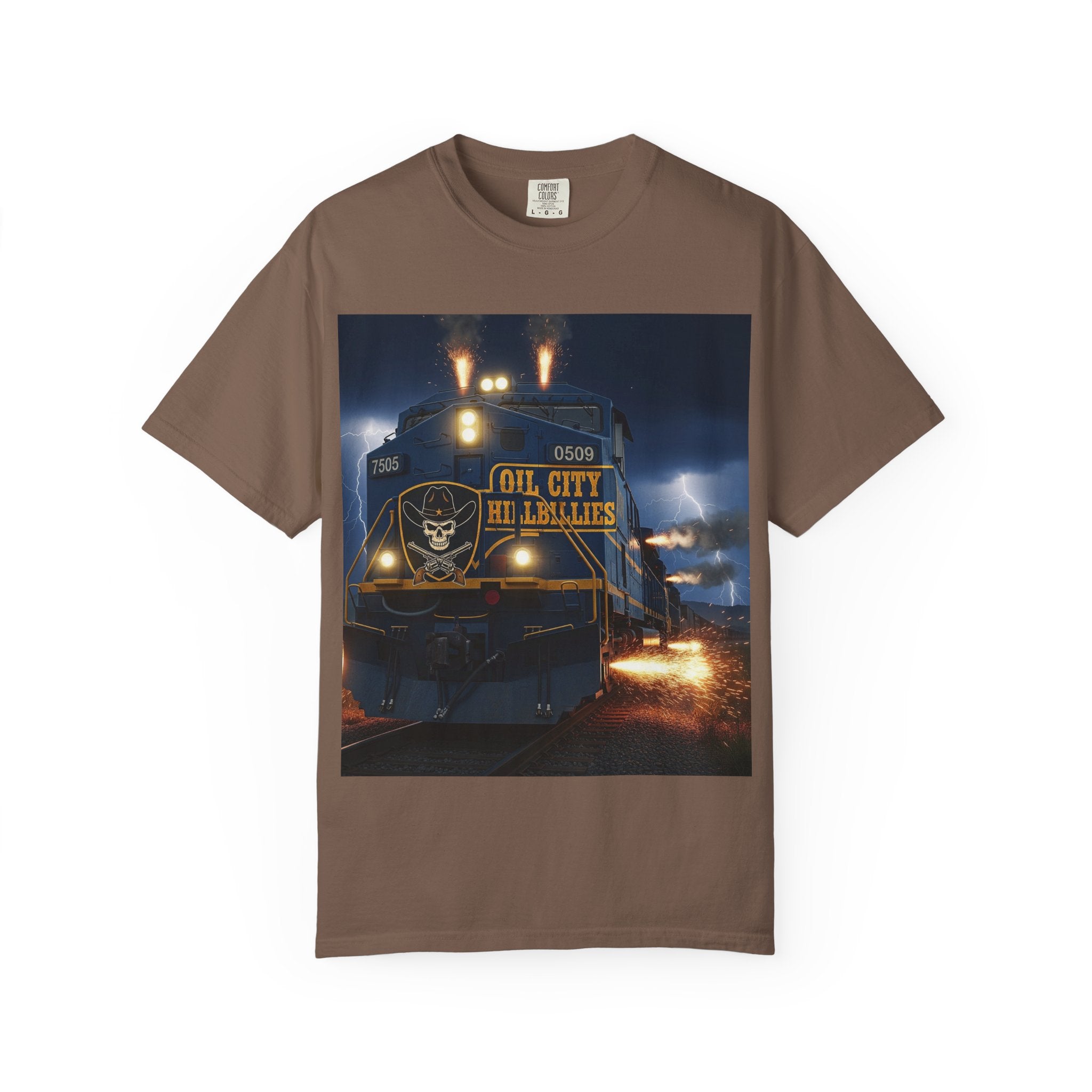 Oil City Hillbillies Unisex Garment-Dyed T-Shirt – Vintage Western Tee, Gift for Outlaw Country Fans, Southern Music Merch, Casual Wear for Band Supporters