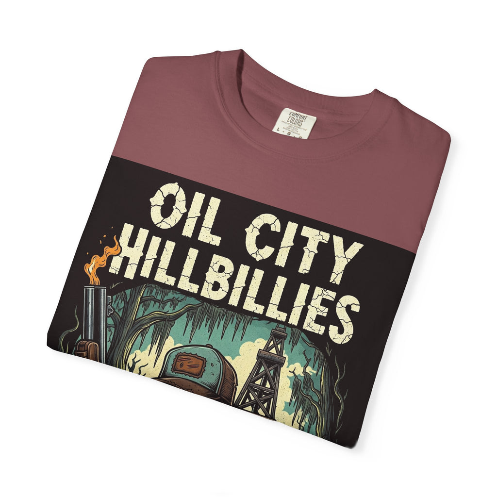 Oil City Hillbillies Unisex T-Shirt – Vintage Graphic Tee, Funny Gift, Casual Wear, Festive Party Shirt, 90s Nostalgia Style
