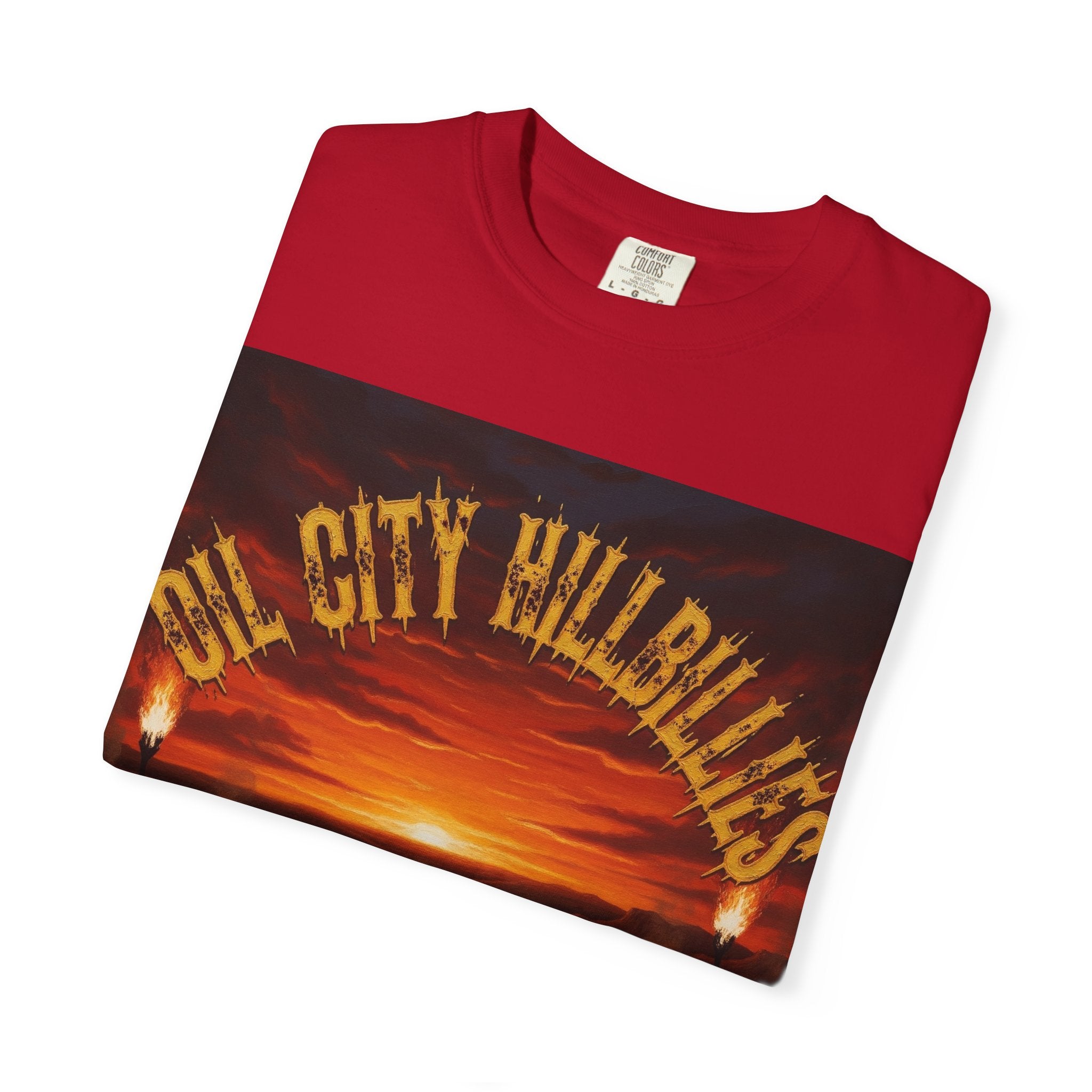 Oil City Hillbillies Sunset Vibe Unisex Tee – Summer Shirt, Festival Fashion, Vintage Graphic Band Tee, Edgy Southern Streetwear