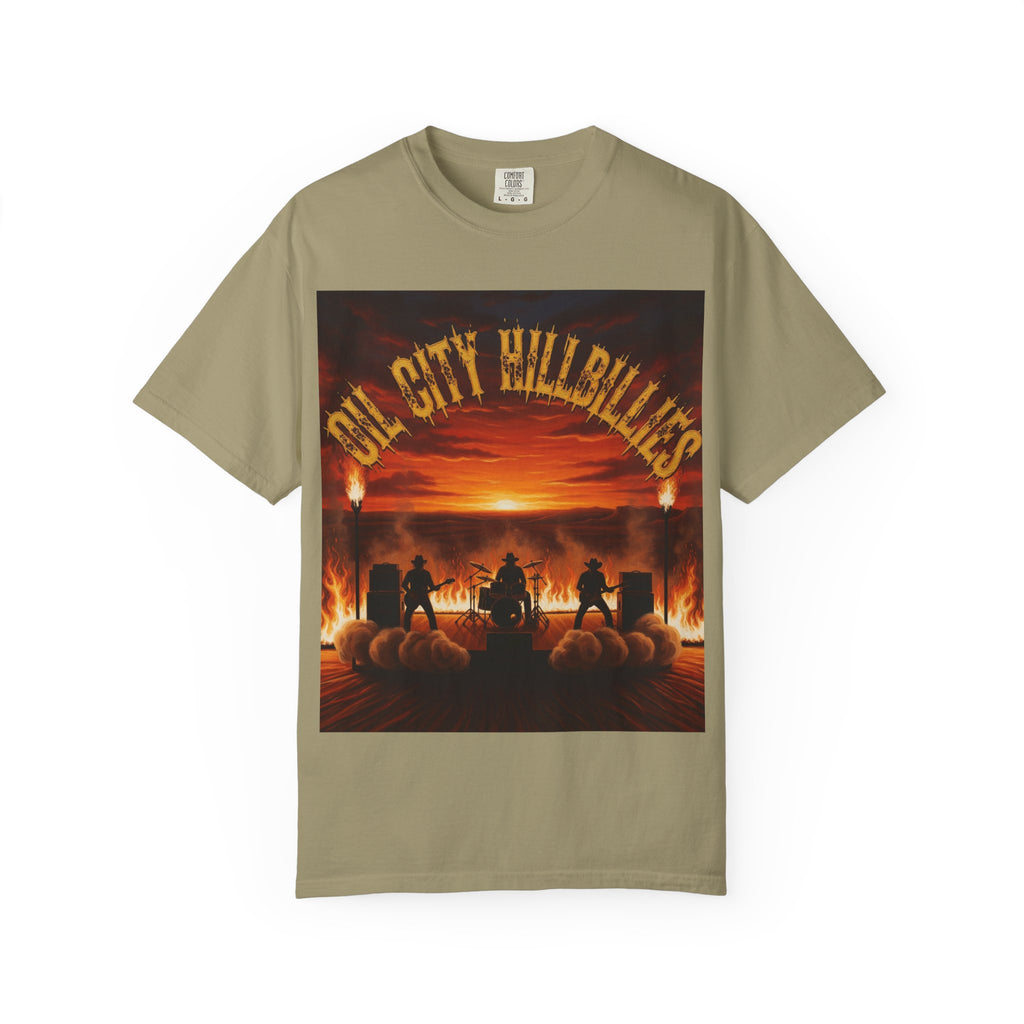 Oil City Hillbillies Sunset Vibe Unisex Tee – Summer Shirt, Festival Fashion, Vintage Graphic Band Tee, Edgy Southern Streetwear