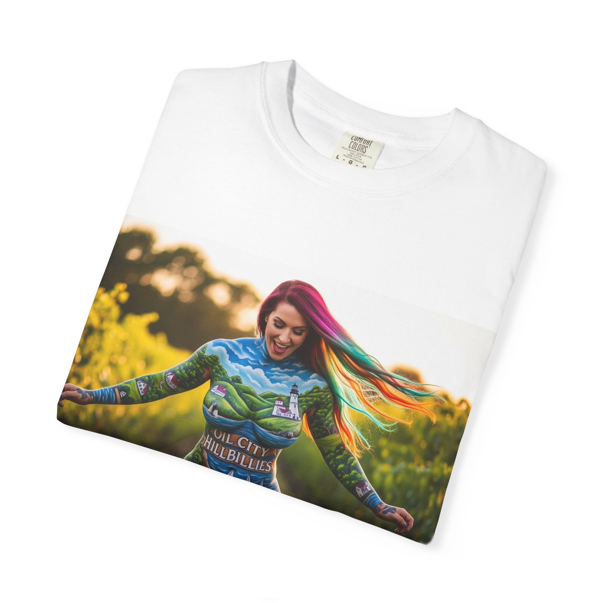 Vibrant Art T-Shirt, Colorful Graphic Tee, Eco-Friendly Cotton Shirt, Unique Gift for Art Lovers, Festival Wear, Casual Everyday Top