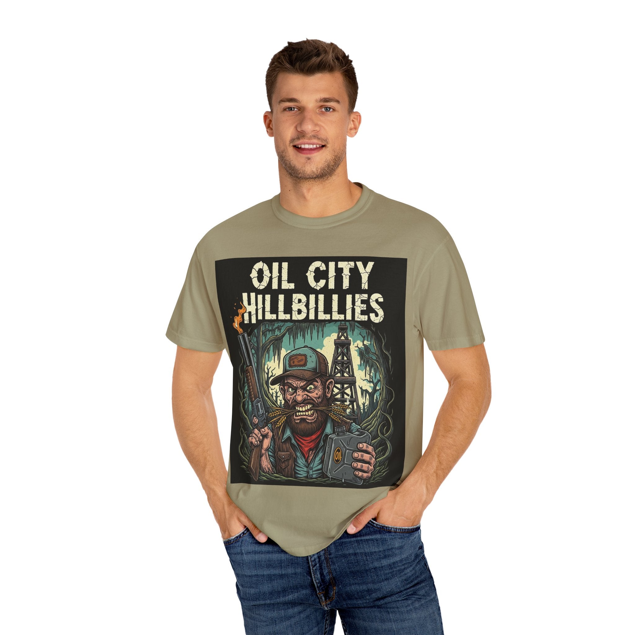 Oil City Hillbillies Unisex T-Shirt – Vintage Graphic Tee, Funny Gift, Casual Wear, Festive Party Shirt, 90s Nostalgia Style
