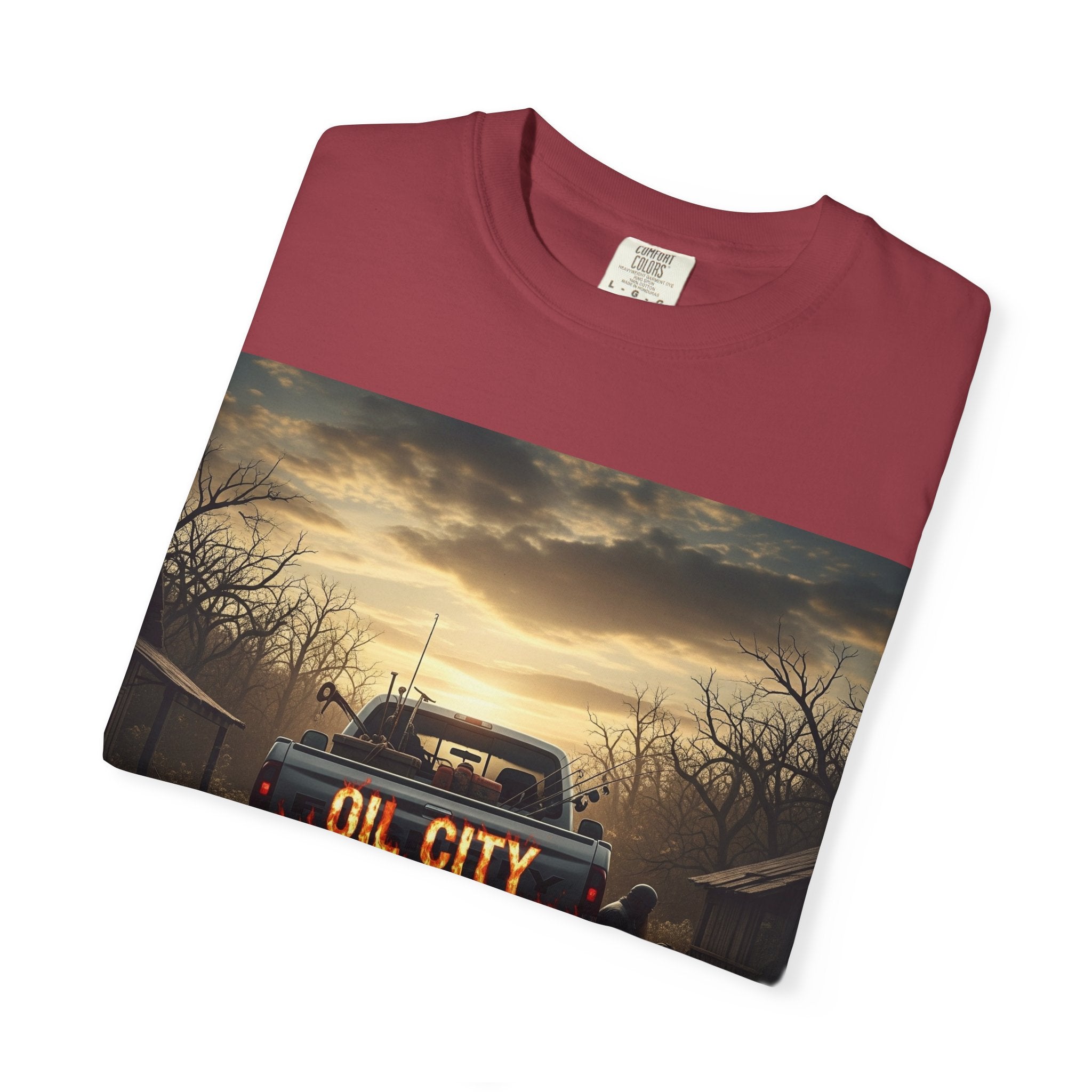 Oil City Hillbillies T-Shirt, Unisex Garment-Dyed Tee, Casual Wear, Outdoor Adventure, Gift for Country Lovers, Vintage Style