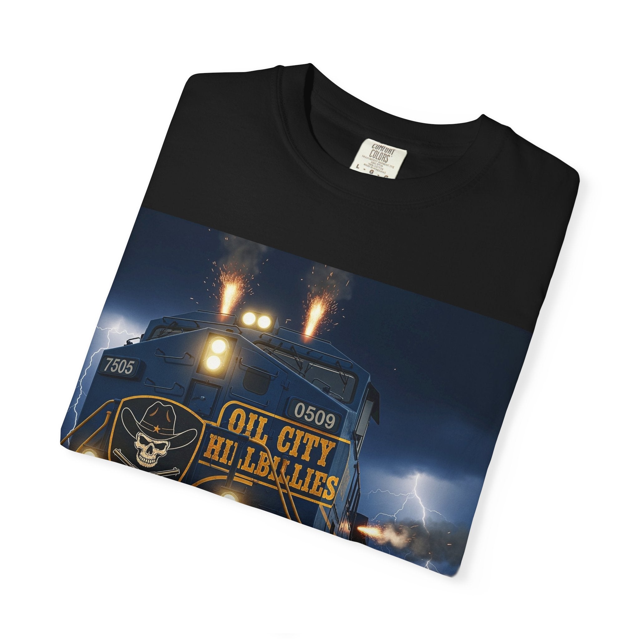 Oil City Hillbillies Unisex Garment-Dyed T-Shirt – Vintage Western Tee, Gift for Outlaw Country Fans, Southern Music Merch, Casual Wear for Band Supporters