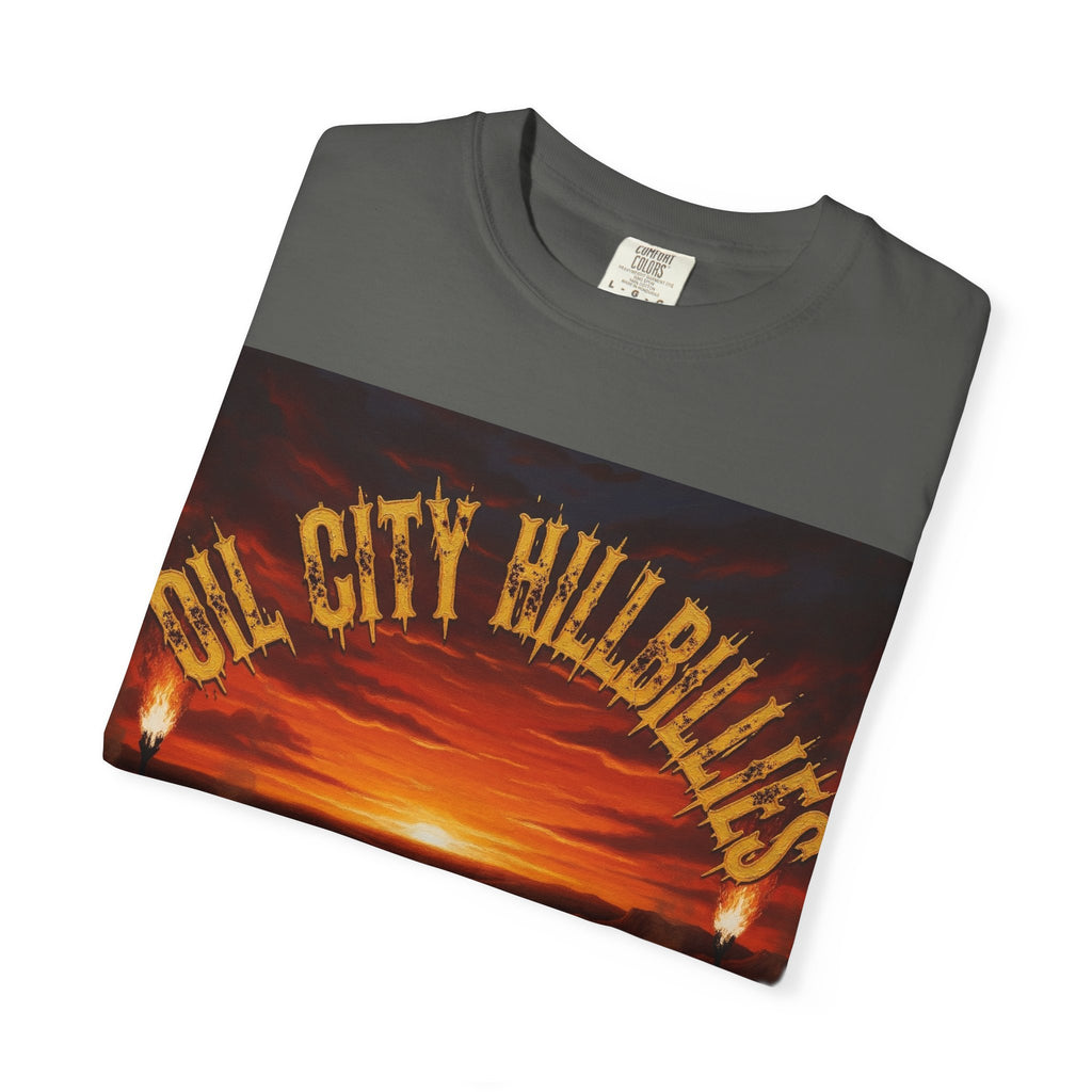 Oil City Hillbillies Sunset Vibe Unisex Tee – Summer Shirt, Festival Fashion, Vintage Graphic Band Tee, Edgy Southern Streetwear
