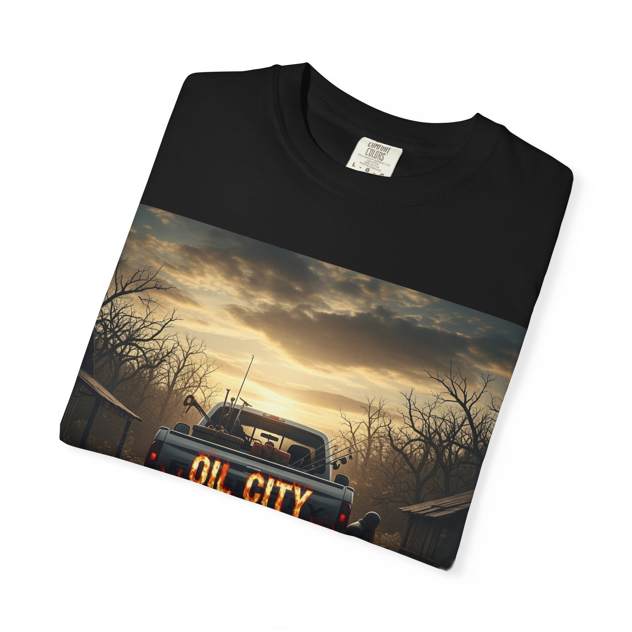 Oil City Hillbillies T-Shirt, Unisex Garment-Dyed Tee, Casual Wear, Outdoor Adventure, Gift for Country Lovers, Vintage Style