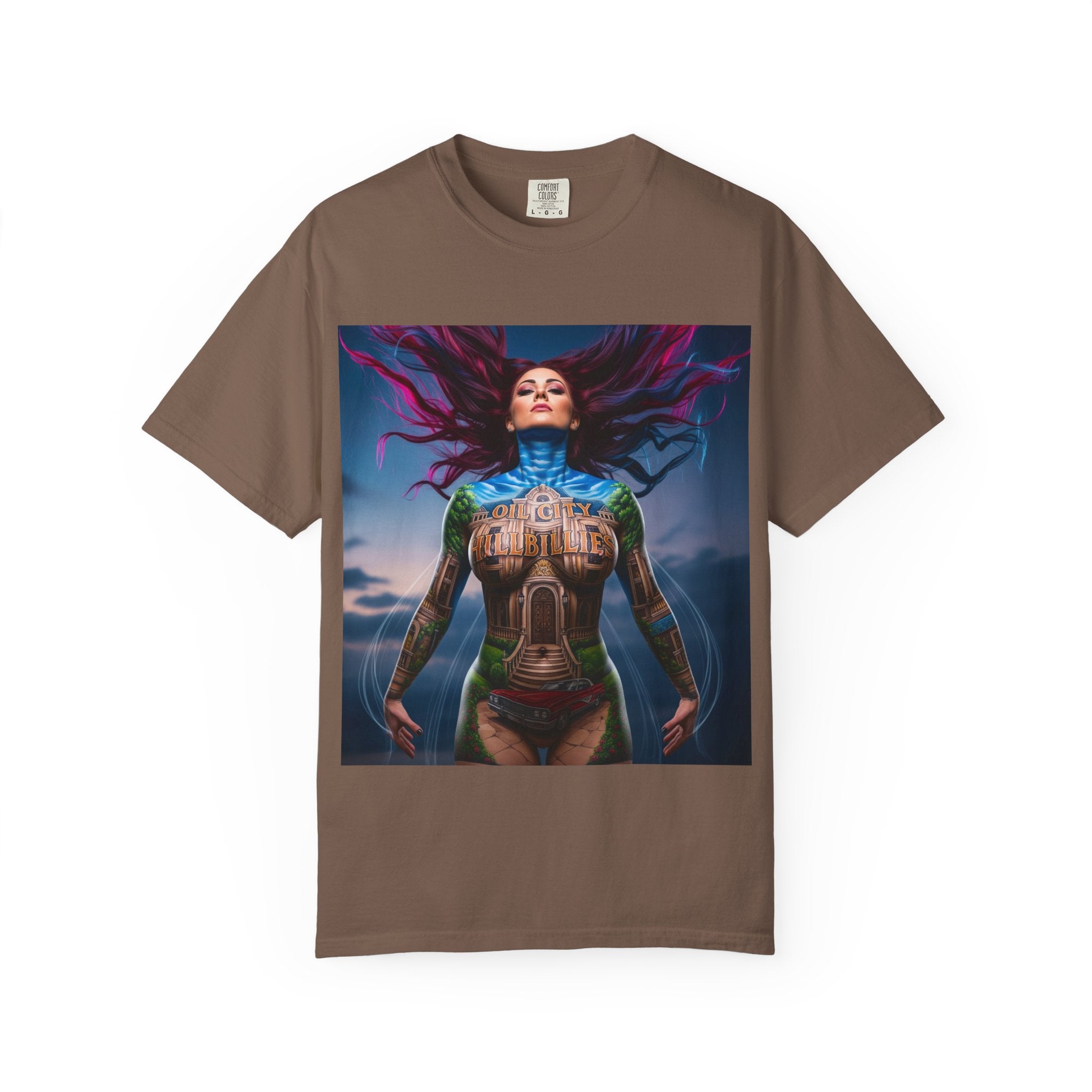 Mystical Spirit T-Shirt | Ethereal Oil City Hillbillies Art Tee, Unisex Graphic Shirt, Bohemian Style, Gift for Her, Festival Wear, Unique Artwear
