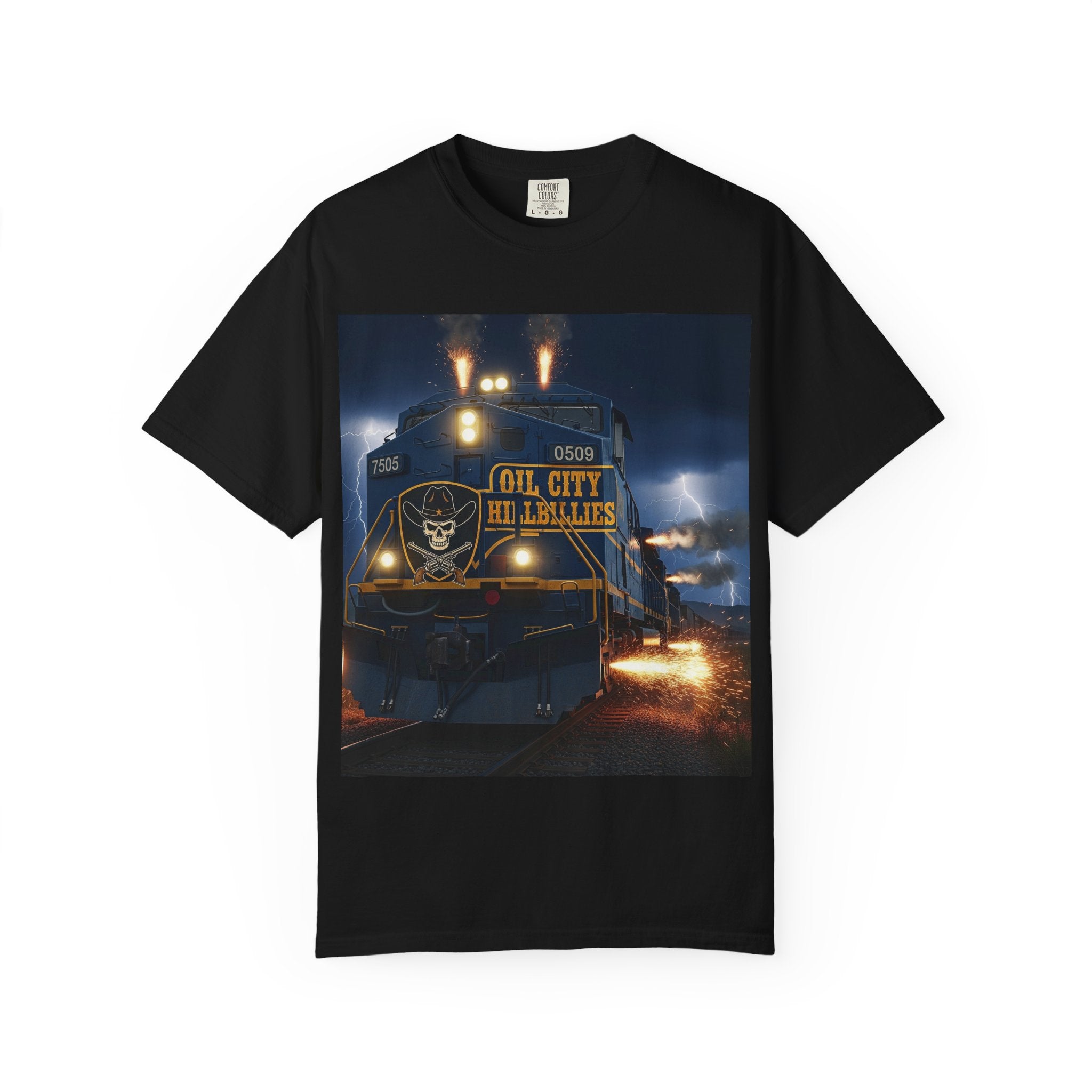 Oil City Hillbillies Unisex Garment-Dyed T-Shirt – Vintage Western Tee, Gift for Outlaw Country Fans, Southern Music Merch, Casual Wear for Band Supporters