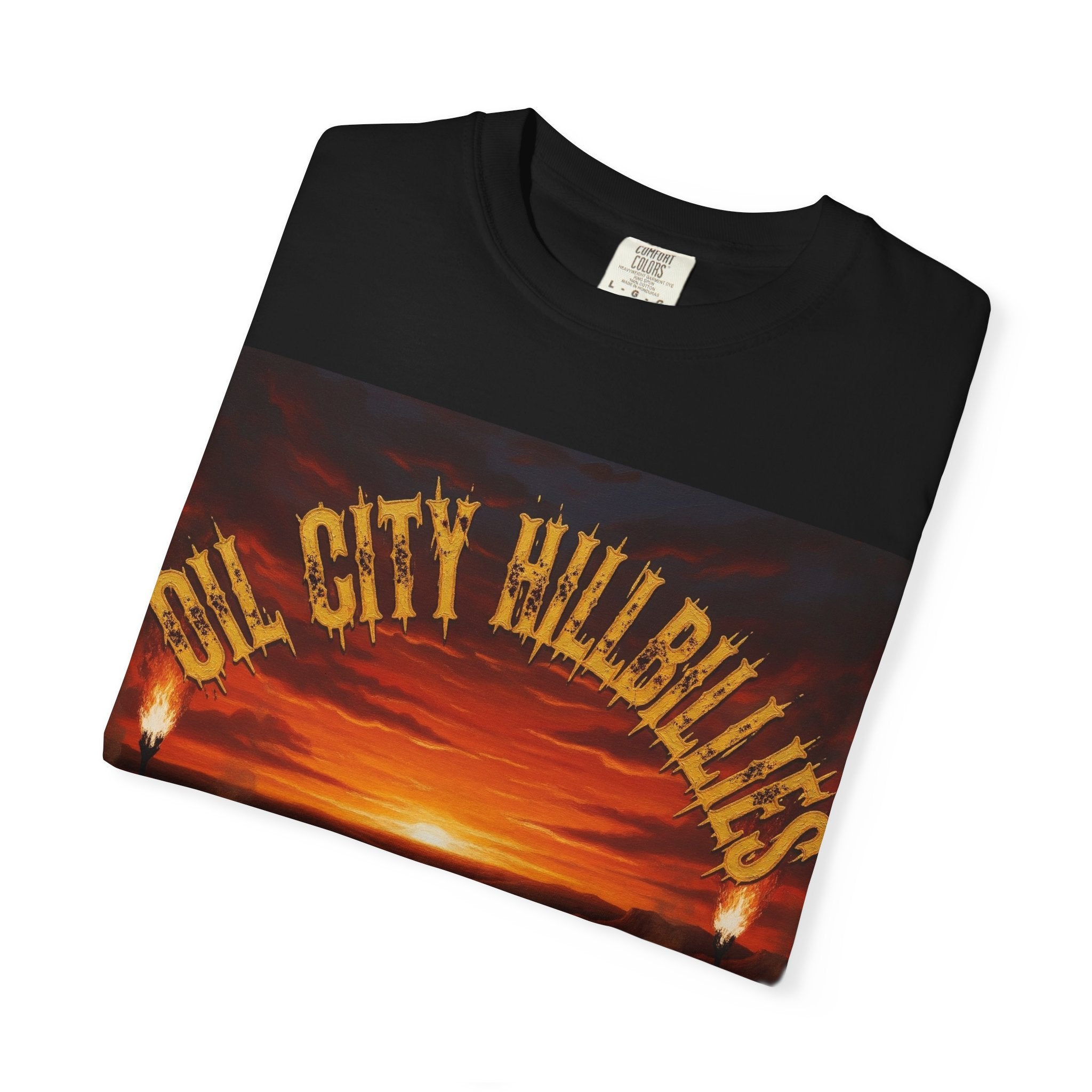 Oil City Hillbillies Sunset Vibe Unisex Tee – Summer Shirt, Festival Fashion, Vintage Graphic Band Tee, Edgy Southern Streetwear