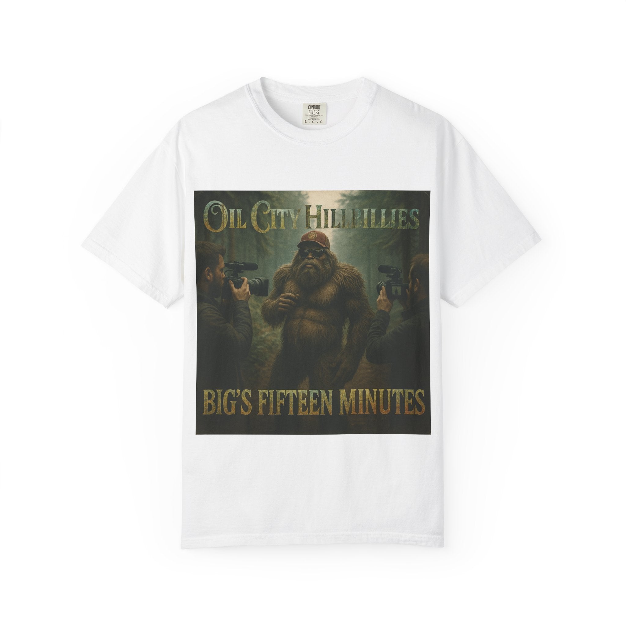 Oil City Hillbillies Unisex T-Shirt, Vintage Style Tee, Bigfoot Humor, Casual Wear, Gift for Nature Lovers, Fun Weekend Shirt