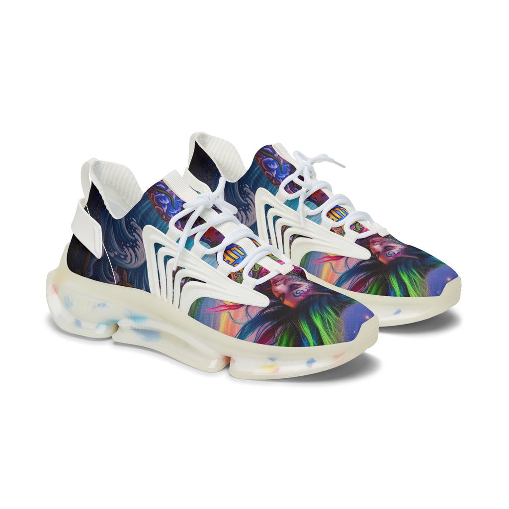 Vibrant Women's Mesh Sneakers | Colorful Athletic Shoes, Trendy Sneakers, Sporty Footwear, Festival Style, Unique Gift Idea