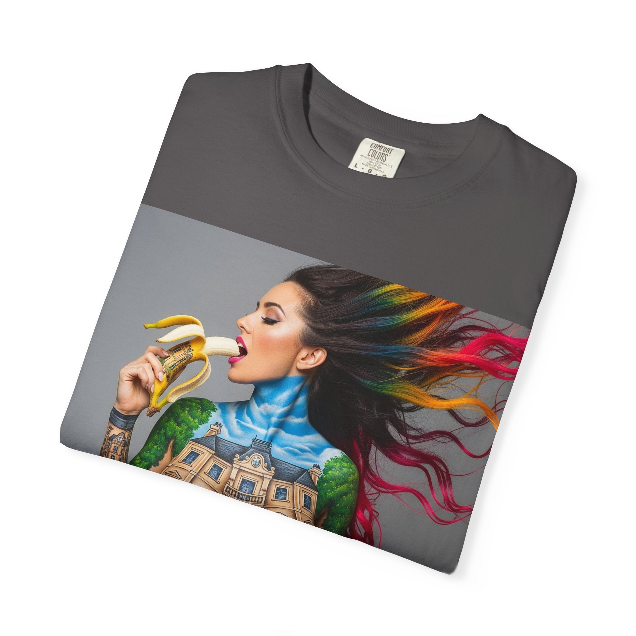Vibrant Art Tee, Unisex Garment-Dyed T-shirt, Bohemian Style Shirt, Unique Gift, Festival Wear, Artistic Apparel