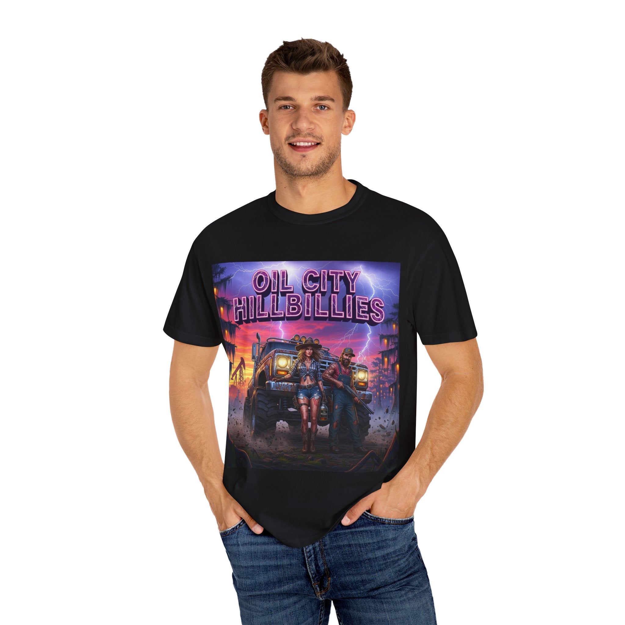 Vintage Oil City Hillbillies T-Shirt – Unisex Graphic Tee, Retro Gift, Festival Wear, Casual Style, Southern Outlaw Statement Shirt