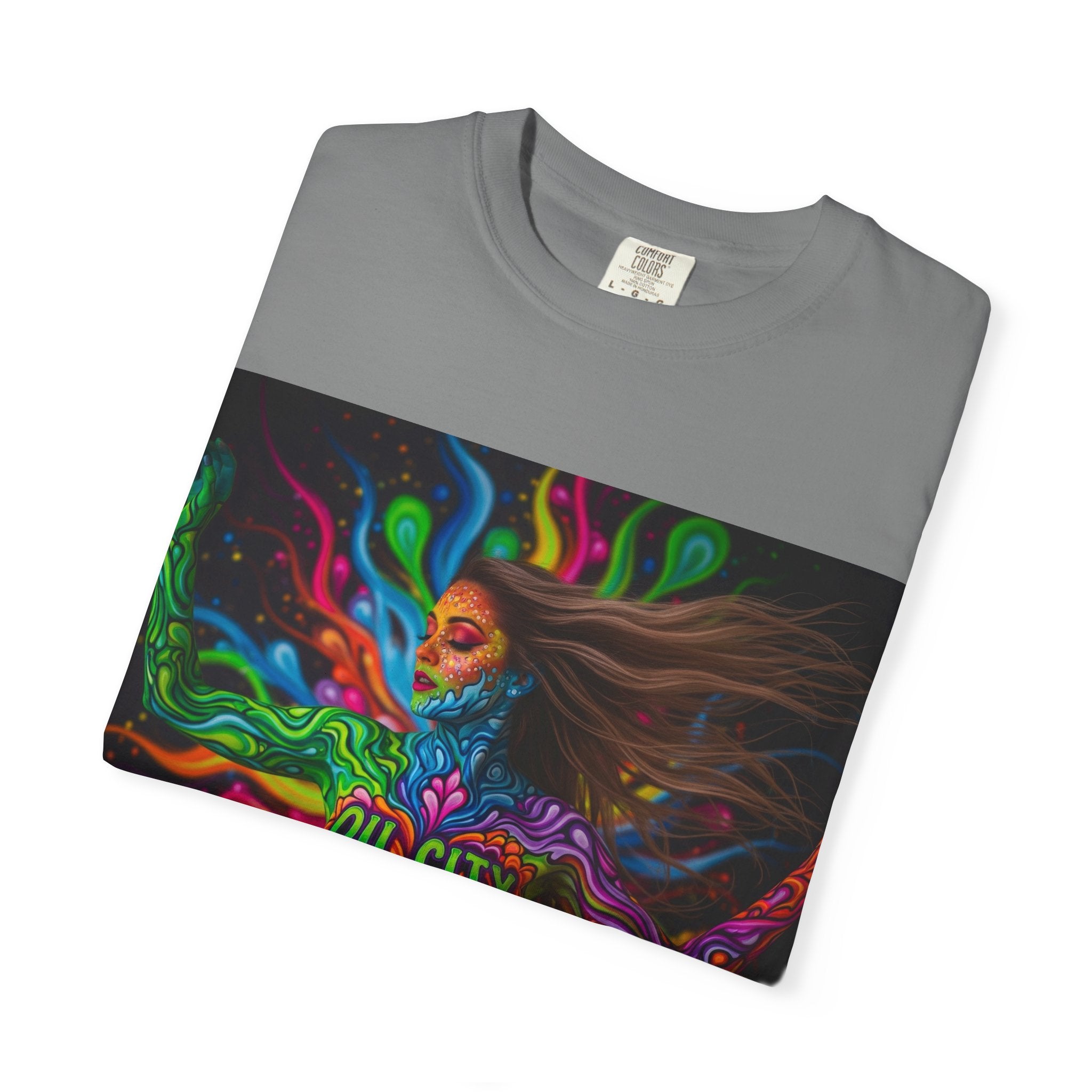 Garment-Dyed Oil City Hillbillies Tee Inspired by Southern Roots and Backwoods Culture, Bohemian T-shirt for Music Festivals, Artistic Outlaw Fashion Statement, Perfect Gift for Fans