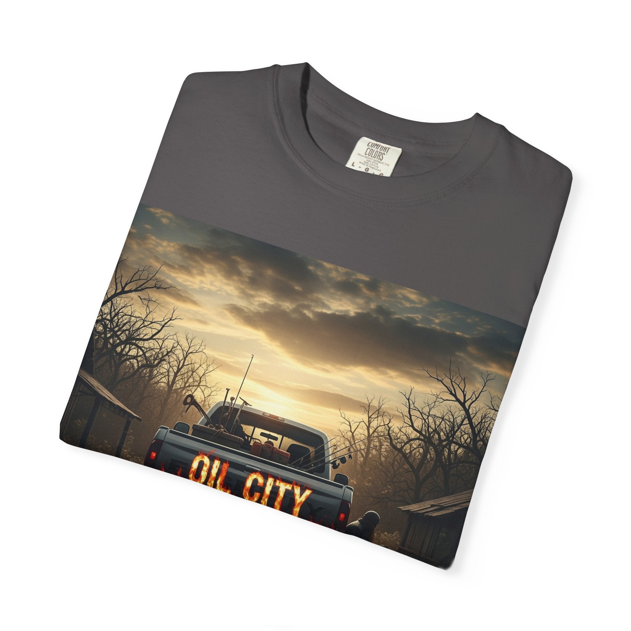 Oil City Hillbillies T-Shirt, Unisex Garment-Dyed Tee, Casual Wear, Outdoor Adventure, Gift for Country Lovers, Vintage Style