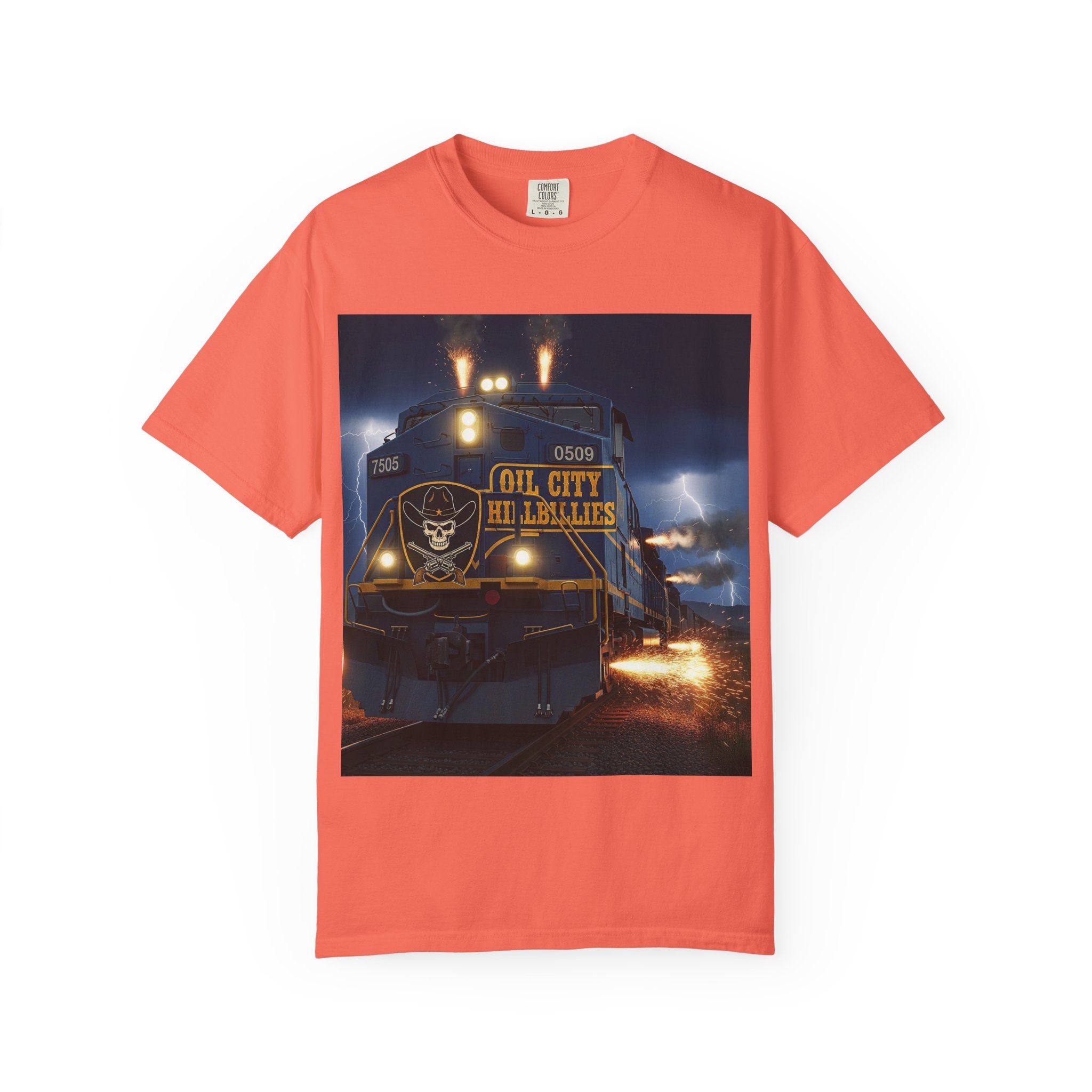 Oil City Hillbillies Unisex Garment-Dyed T-Shirt – Vintage Western Tee, Gift for Outlaw Country Fans, Southern Music Merch, Casual Wear for Band Supporters