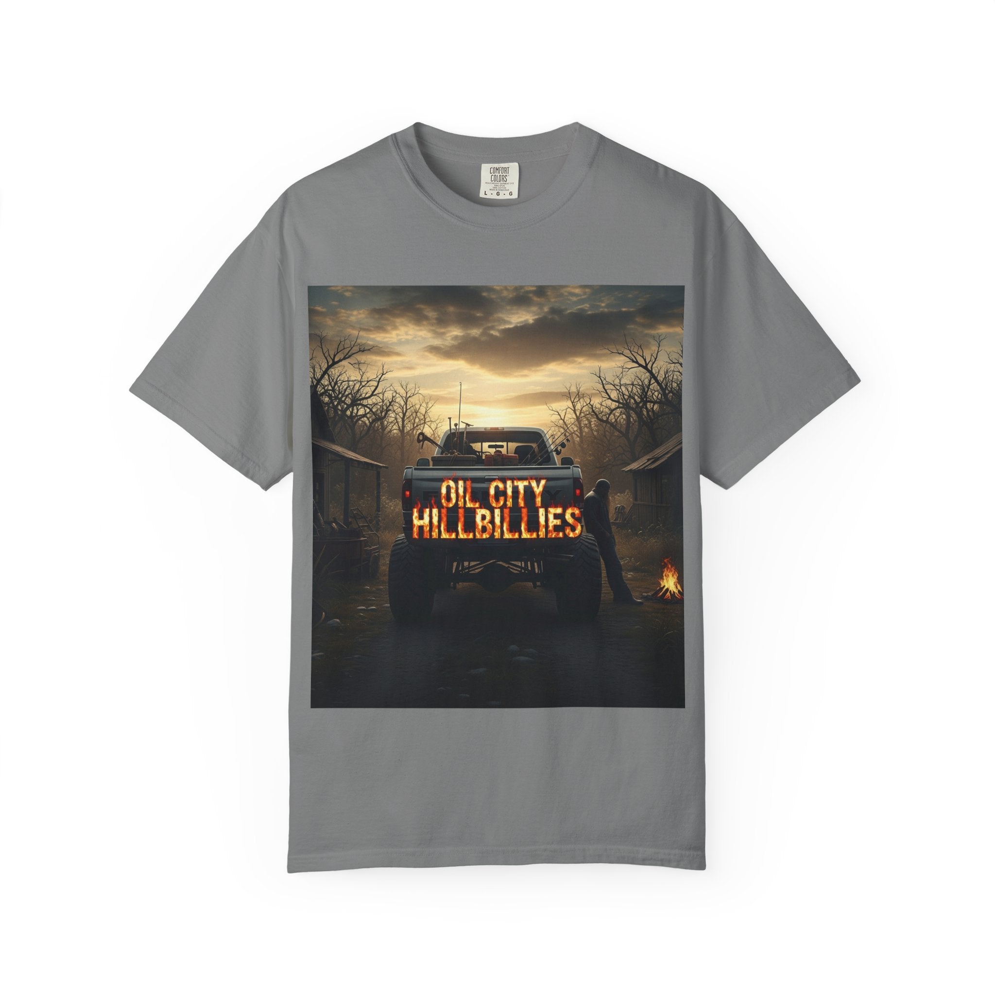 Oil City Hillbillies T-Shirt, Unisex Garment-Dyed Tee, Casual Wear, Outdoor Adventure, Gift for Country Lovers, Vintage Style