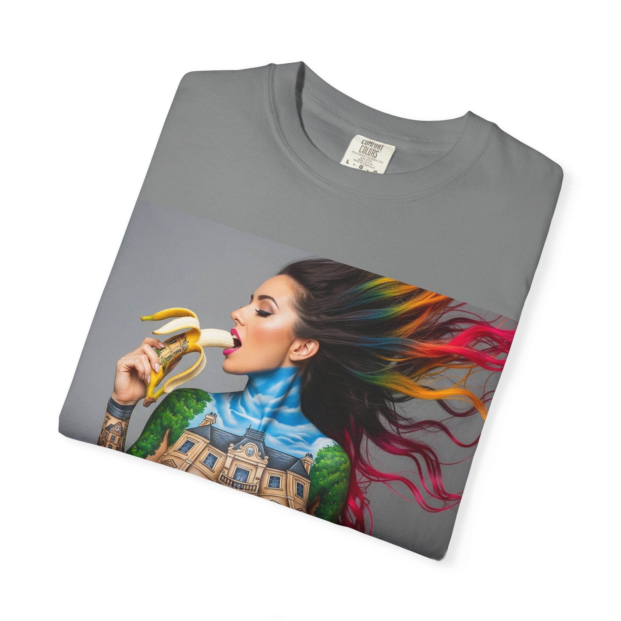 Vibrant Art Tee, Unisex Garment-Dyed T-shirt, Bohemian Style Shirt, Unique Gift, Festival Wear, Artistic Apparel