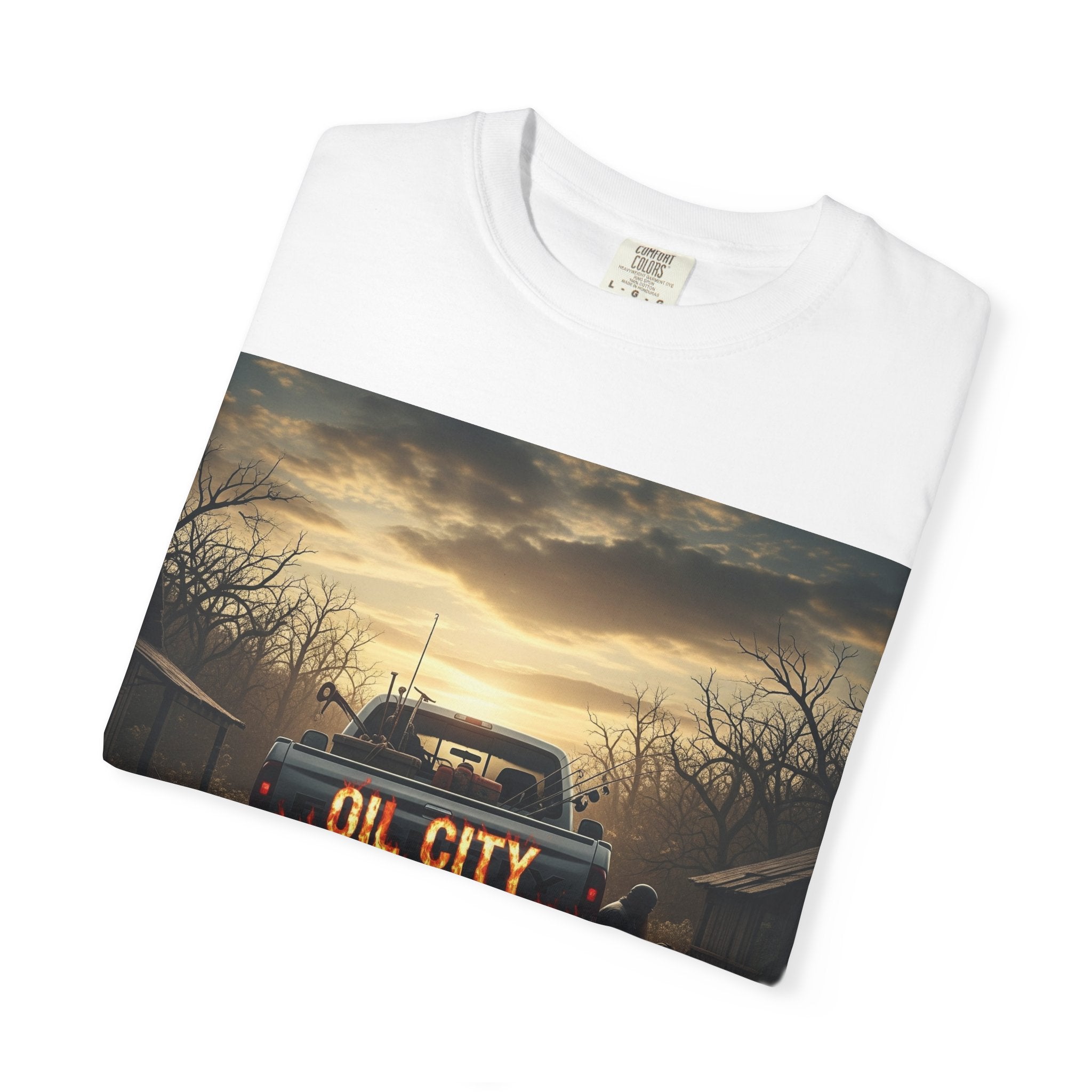 Oil City Hillbillies T-Shirt, Unisex Garment-Dyed Tee, Casual Wear, Outdoor Adventure, Gift for Country Lovers, Vintage Style