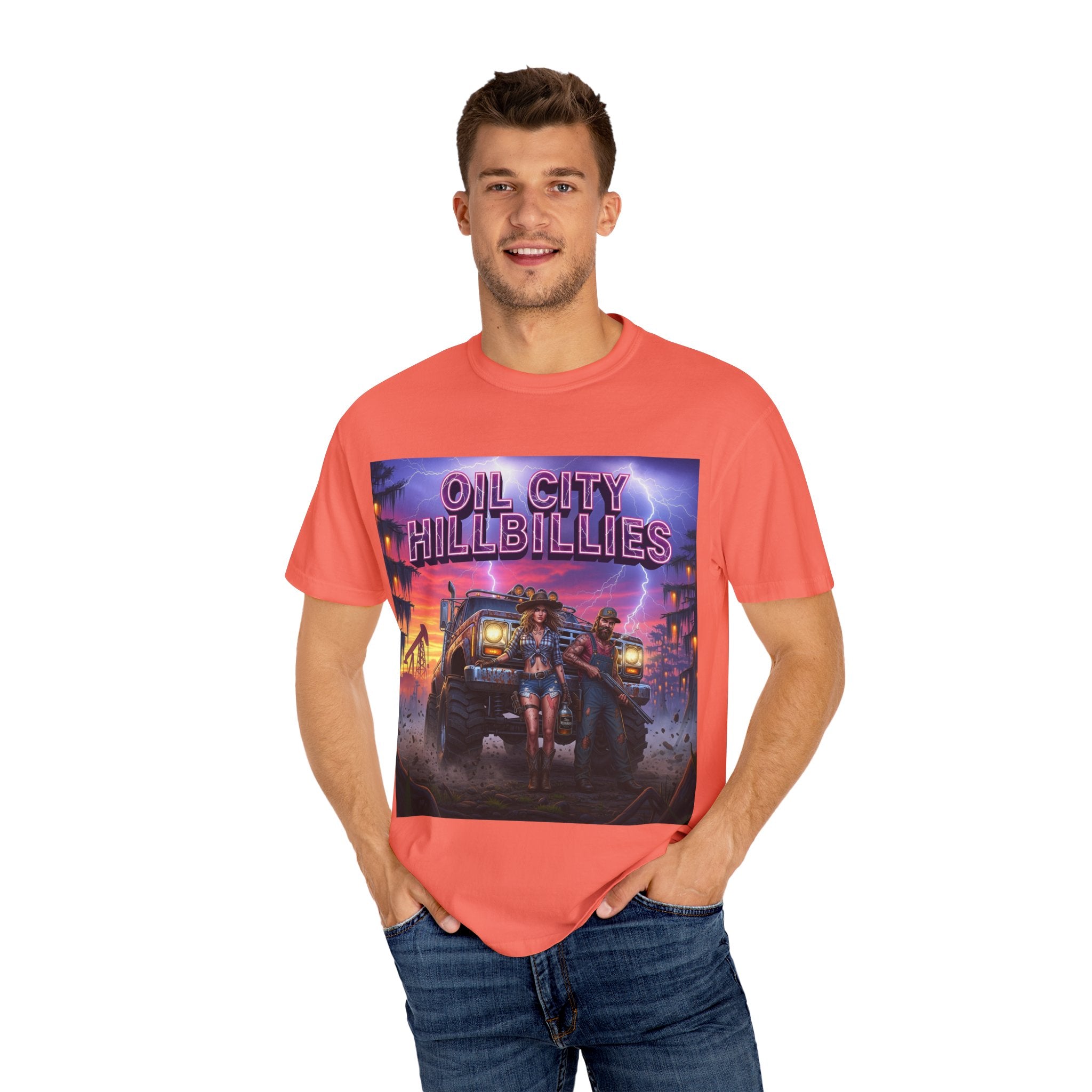 Vintage Oil City Hillbillies T-Shirt – Unisex Graphic Tee, Retro Gift, Festival Wear, Casual Style, Southern Outlaw Statement Shirt