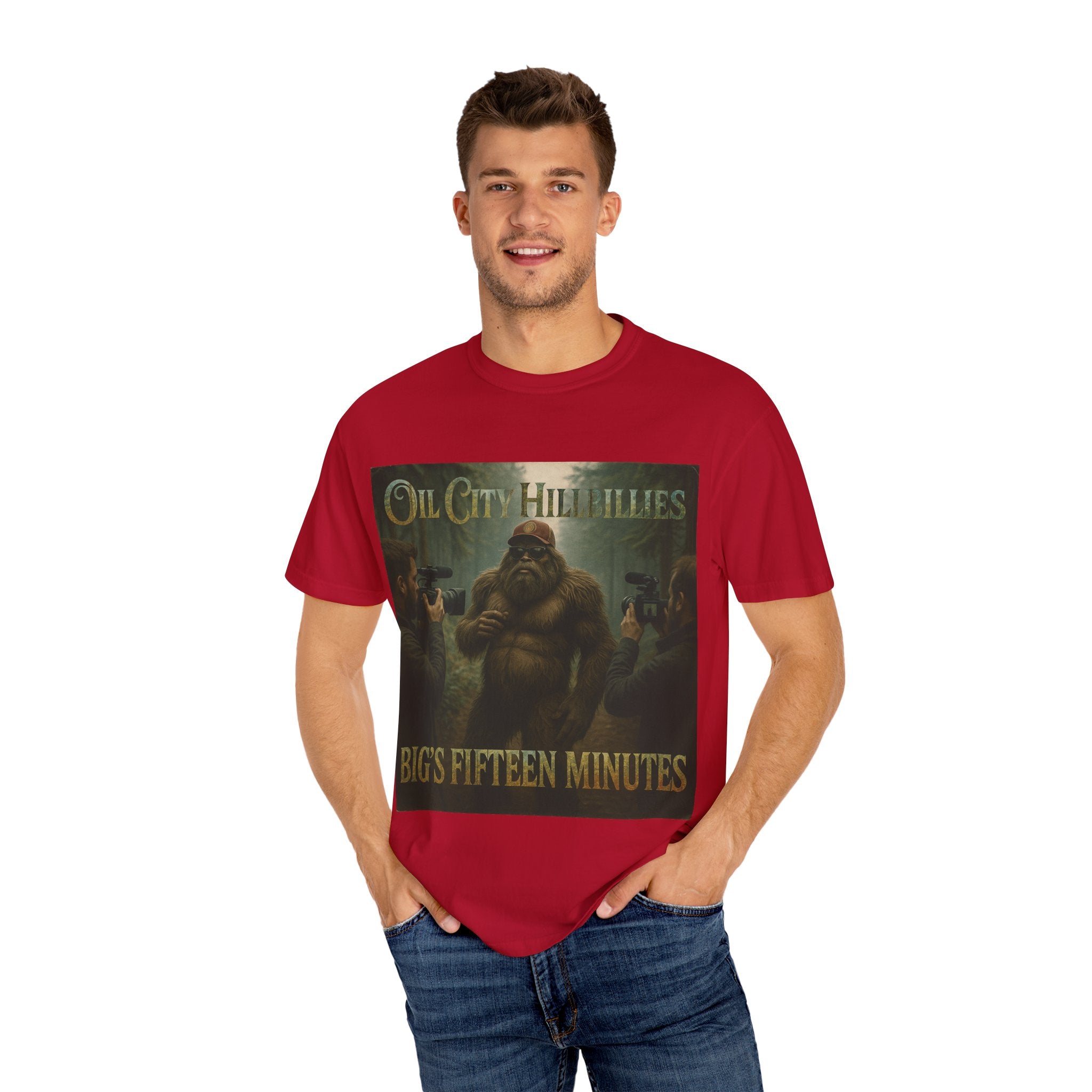 Oil City Hillbillies Unisex T-Shirt, Vintage Style Tee, Bigfoot Humor, Casual Wear, Gift for Nature Lovers, Fun Weekend Shirt