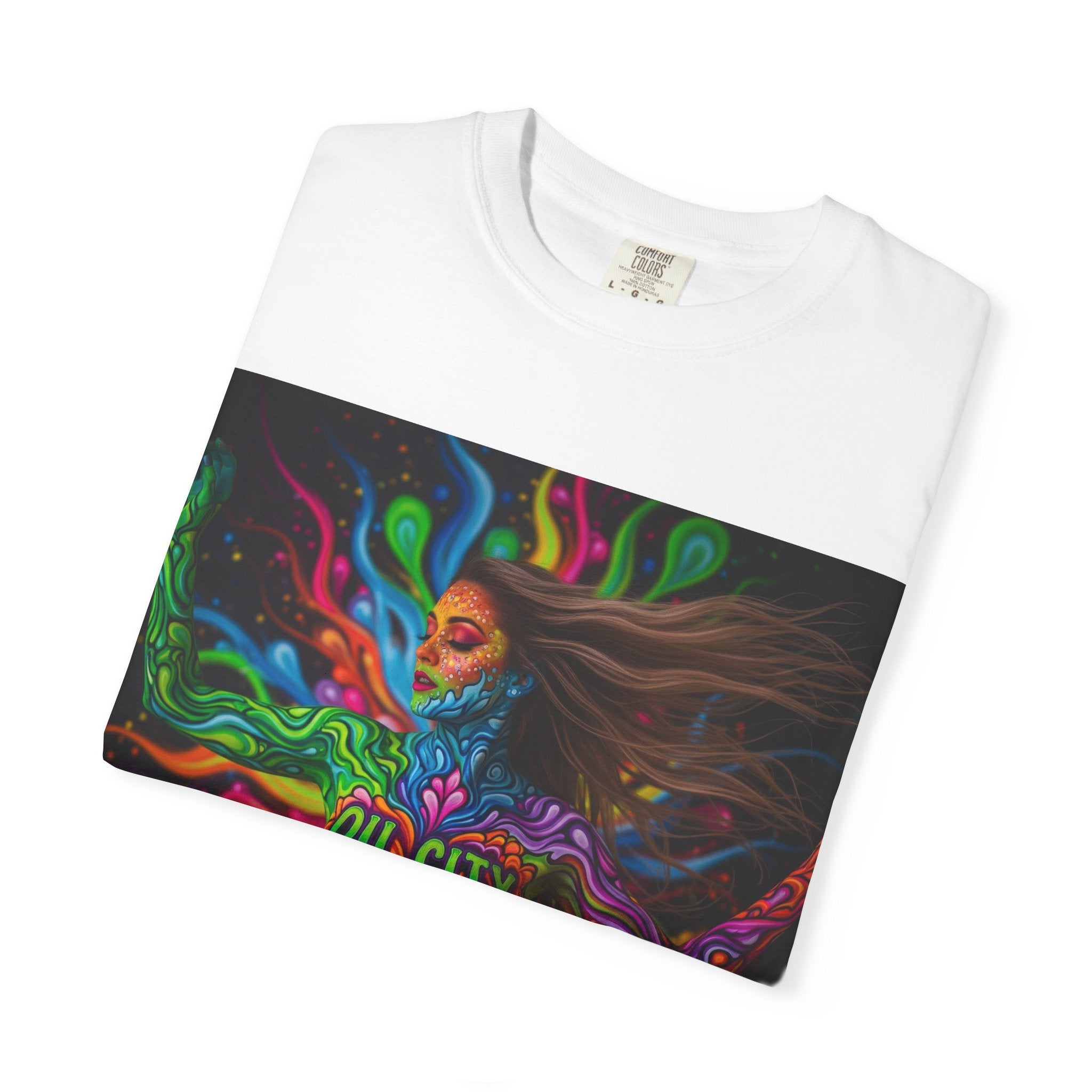 Garment-Dyed Oil City Hillbillies Tee Inspired by Southern Roots and Backwoods Culture, Bohemian T-shirt for Music Festivals, Artistic Outlaw Fashion Statement, Perfect Gift for Fans