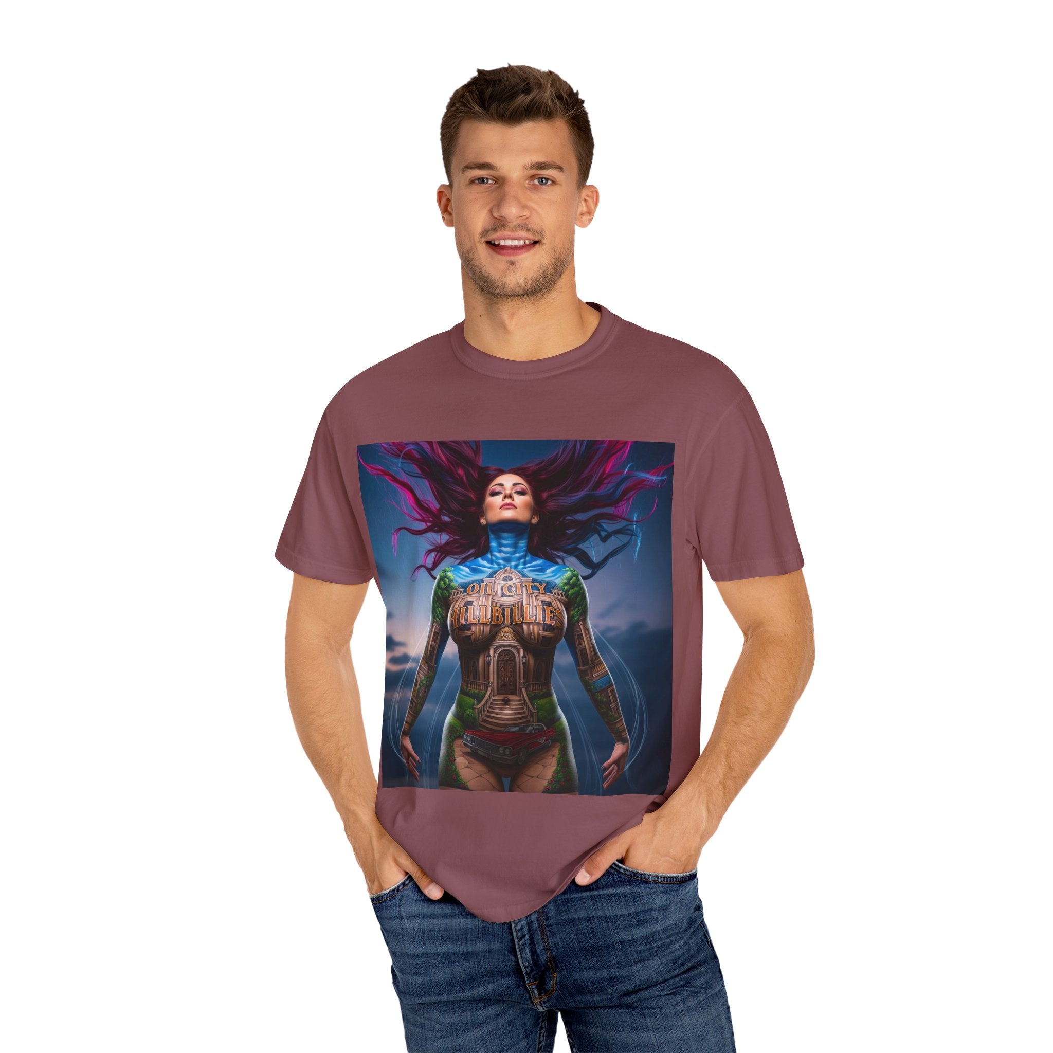 Mystical Spirit T-Shirt | Ethereal Oil City Hillbillies Art Tee, Unisex Graphic Shirt, Bohemian Style, Gift for Her, Festival Wear, Unique Artwear