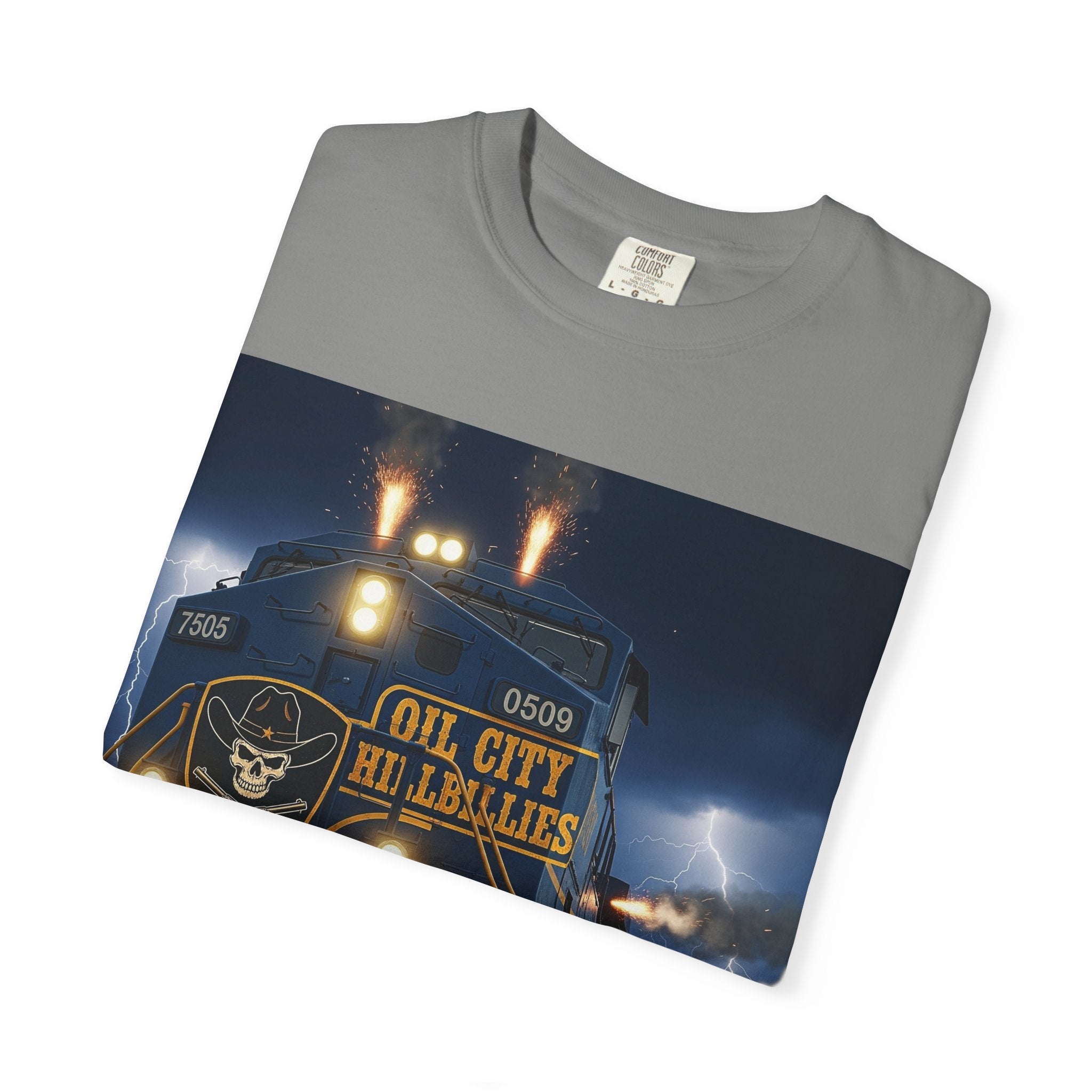 Oil City Hillbillies Unisex Garment-Dyed T-Shirt – Vintage Western Tee, Gift for Outlaw Country Fans, Southern Music Merch, Casual Wear for Band Supporters