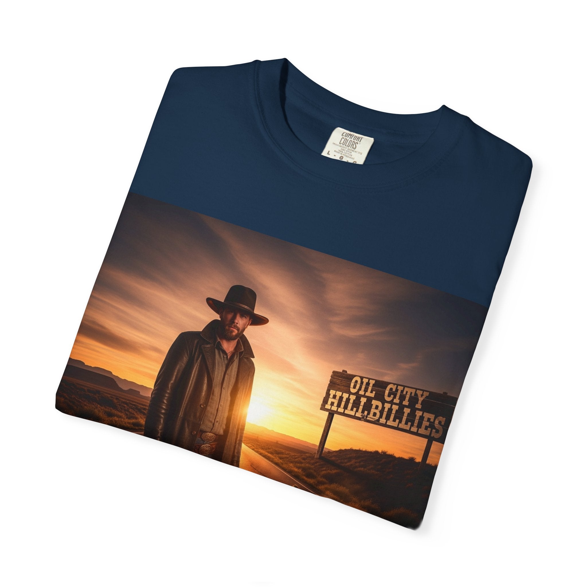 OCH Sunset Cowboy Graphic T-Shirt – Western Style Tee, Gift for Outlaw Country Fans, Casual Wear, Adventure Apparel, Unisex Fashion