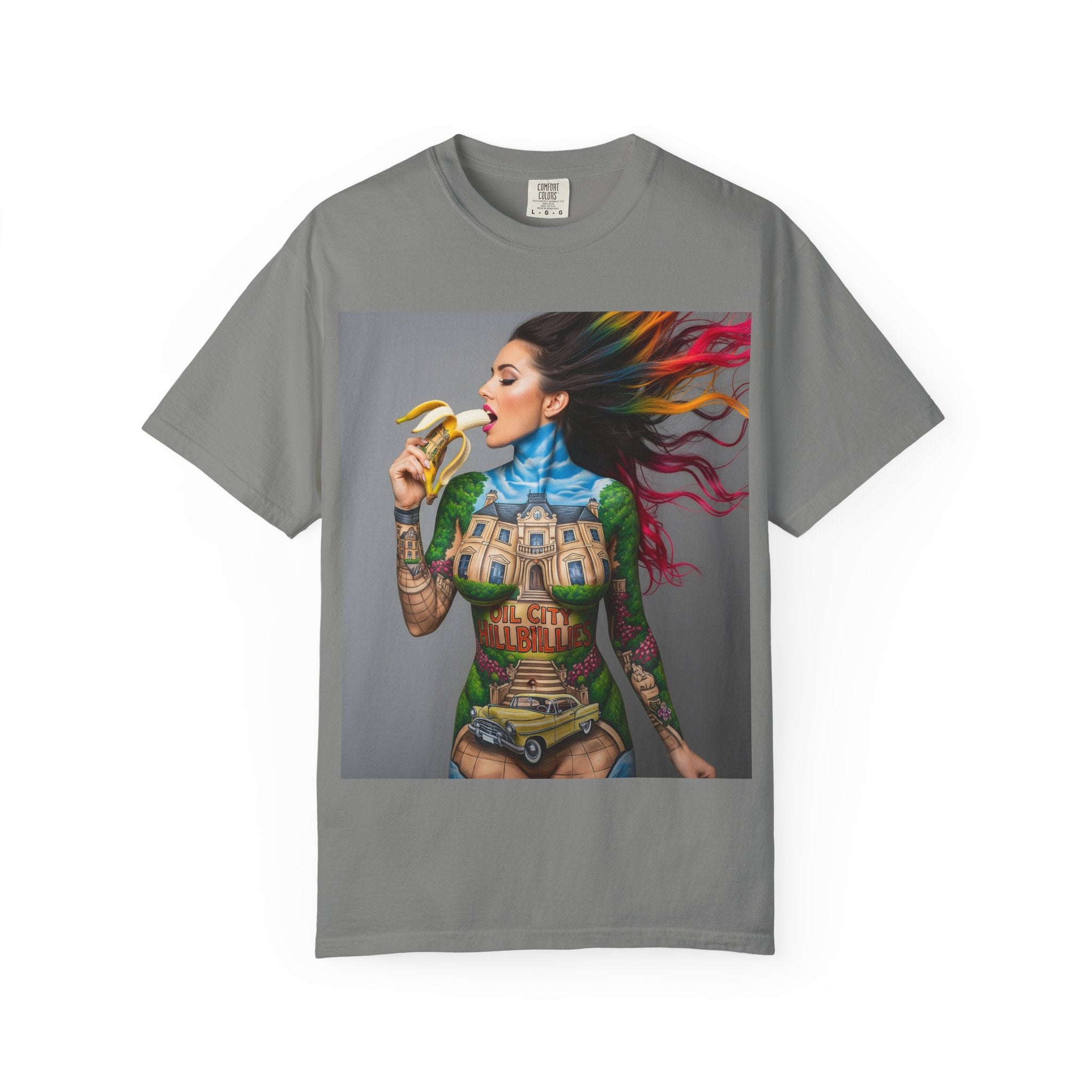 Vibrant Art Tee, Unisex Garment-Dyed T-shirt, Bohemian Style Shirt, Unique Gift, Festival Wear, Artistic Apparel