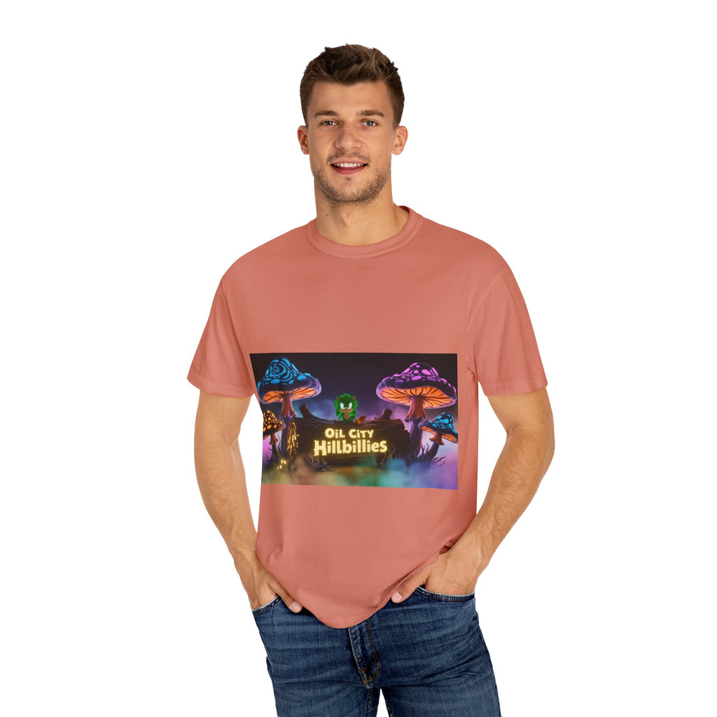 Chronic the Hemphog, Oil City Hillbillies T-Shirt | Unisex Garment-Dyed Tee for Art Lovers, Festival Goers, Quirky Gifts, Retro Style, Summer Essential