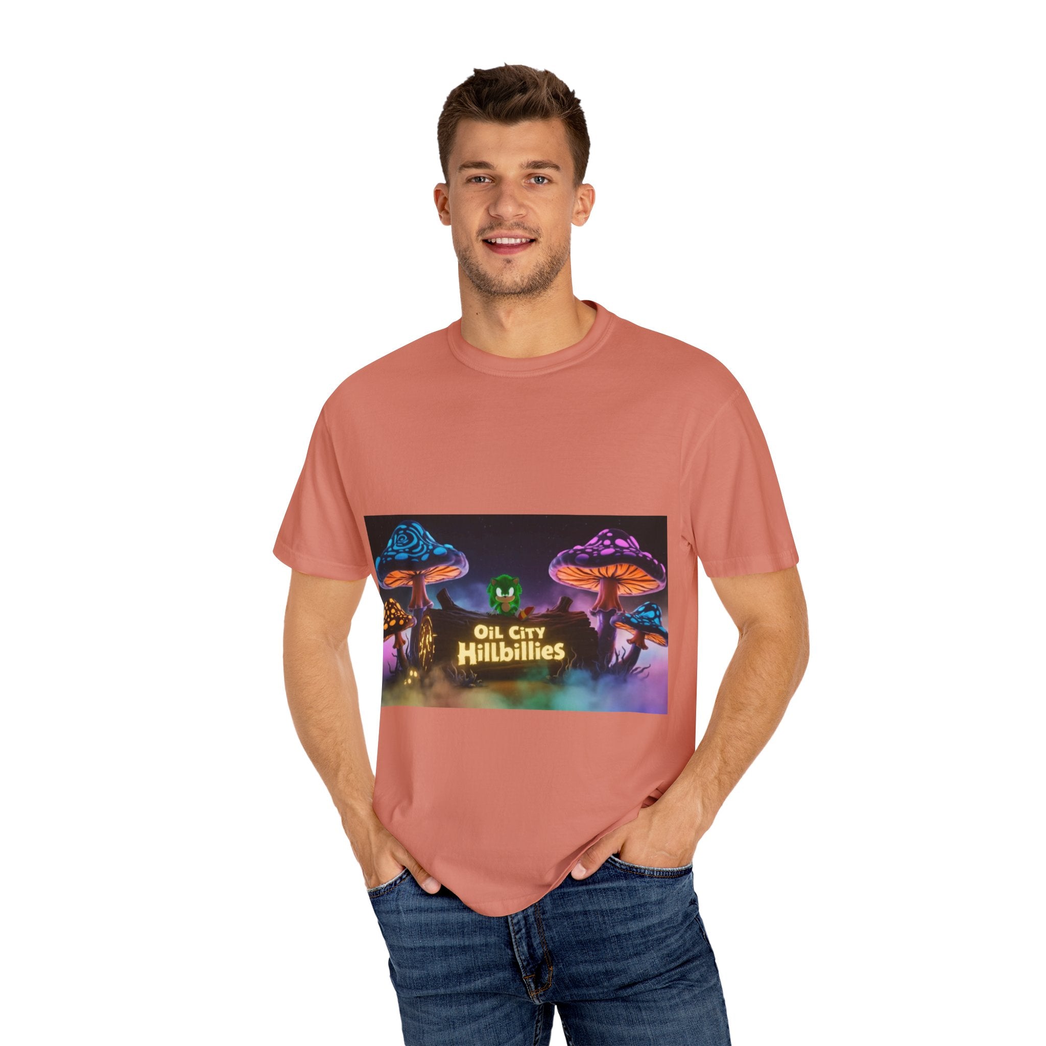Chronic the Hemphog, Oil City Hillbillies T-Shirt | Unisex Garment-Dyed Tee for Art Lovers, Festival Goers, Quirky Gifts, Retro Style, Summer Essential