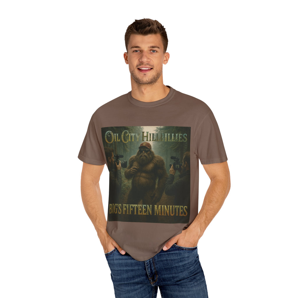 Oil City Hillbillies Unisex T-Shirt, Vintage Style Tee, Bigfoot Humor, Casual Wear, Gift for Nature Lovers, Fun Weekend Shirt