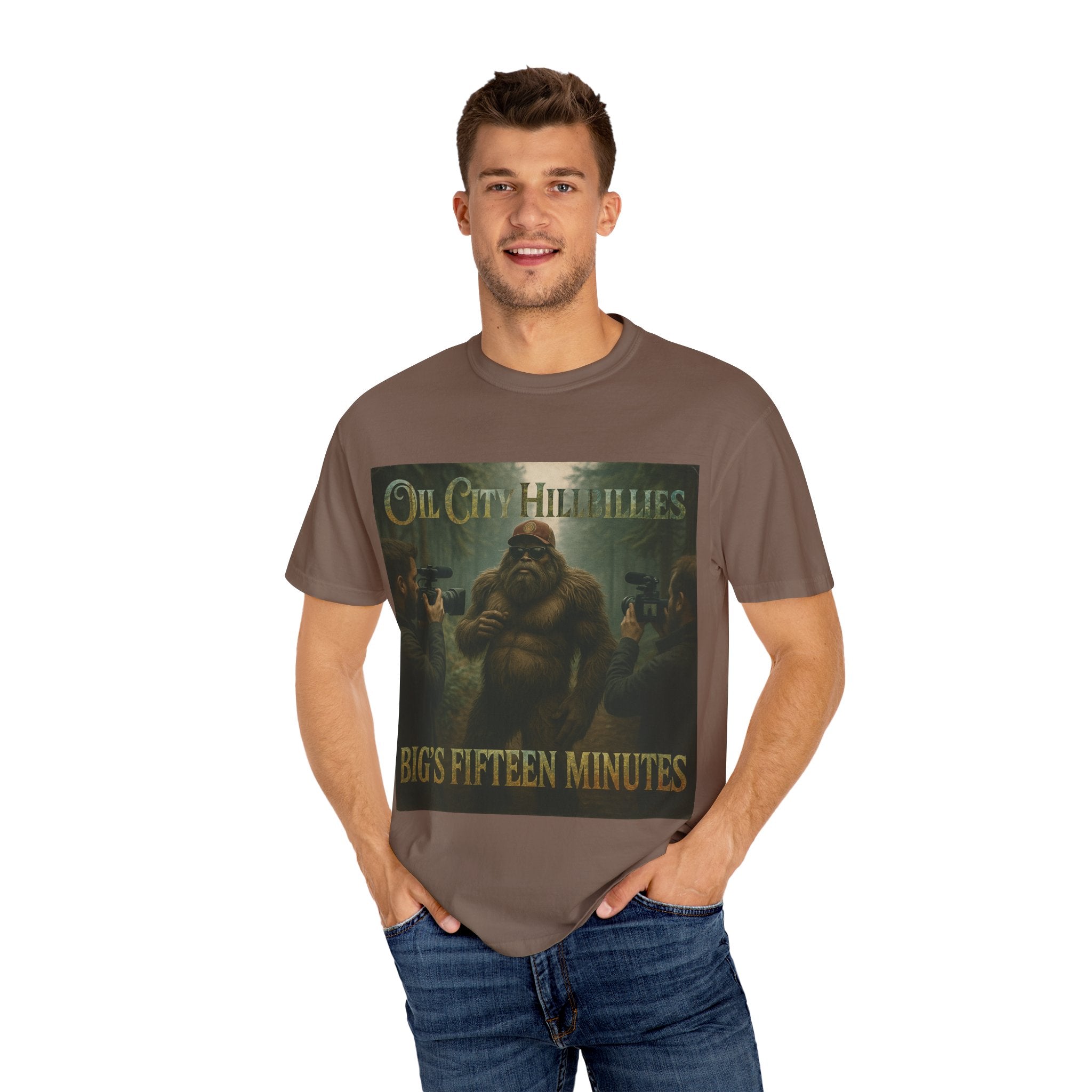 Oil City Hillbillies Unisex T-Shirt, Vintage Style Tee, Bigfoot Humor, Casual Wear, Gift for Nature Lovers, Fun Weekend Shirt