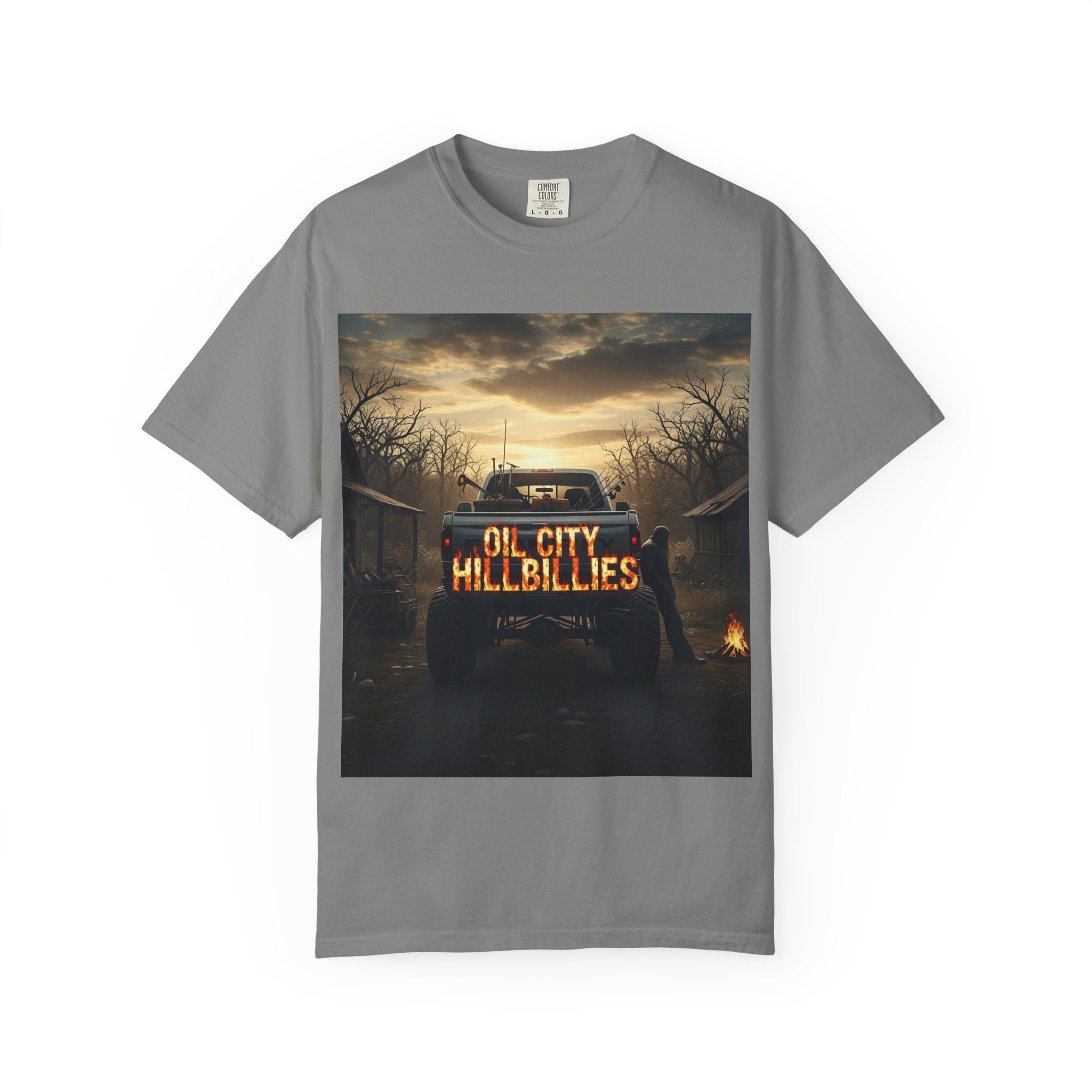 Oil City Hillbillies T-Shirt, Unisex Garment-Dyed Tee, Casual Wear, Outdoor Adventure, Gift for Country Lovers, Vintage Style