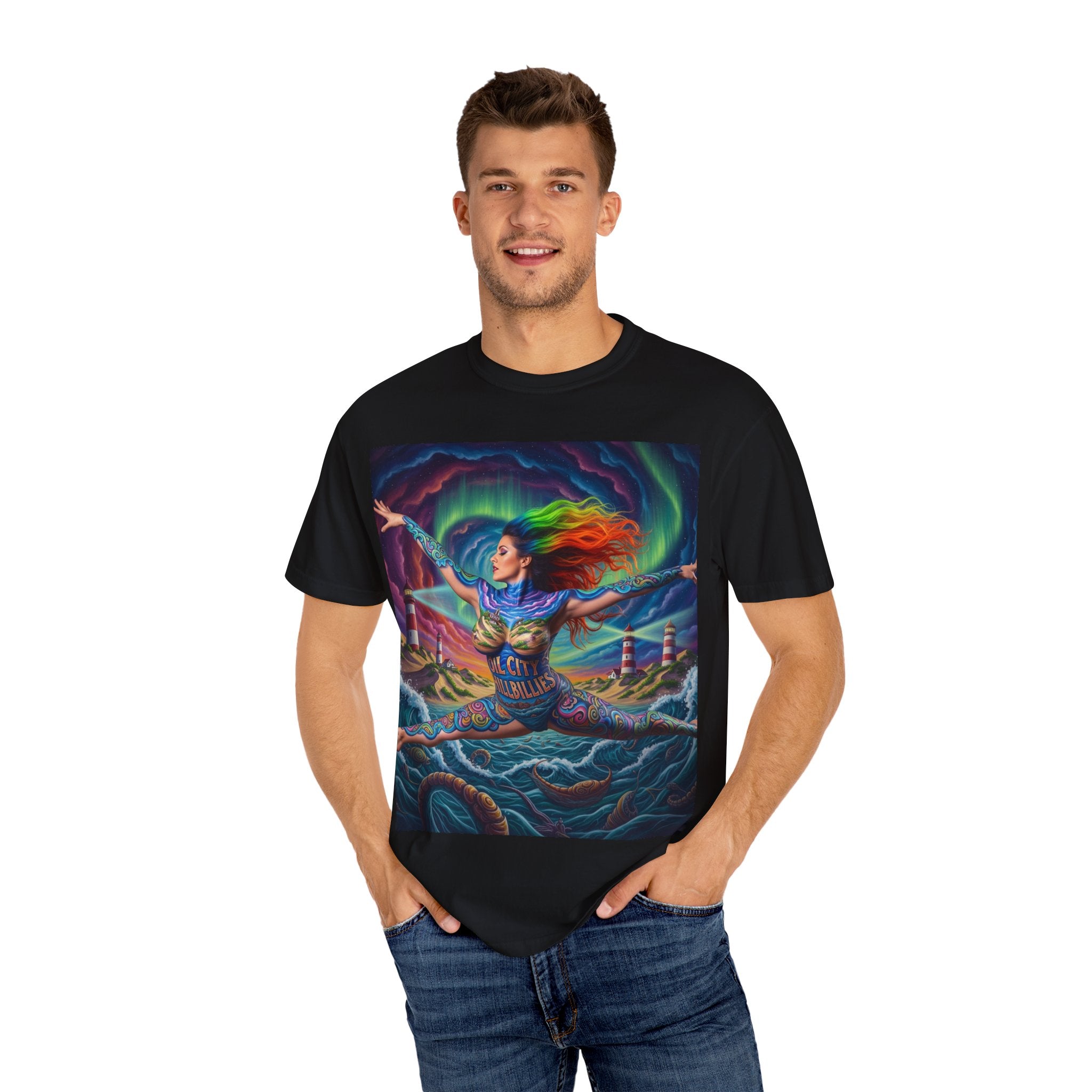 Oil City Hillbillies Colorful Spirit Unisex T-Shirt, Artistic Graphic Tee, Casual Wear, Gift for Art Lovers, Summer Festival Fashion