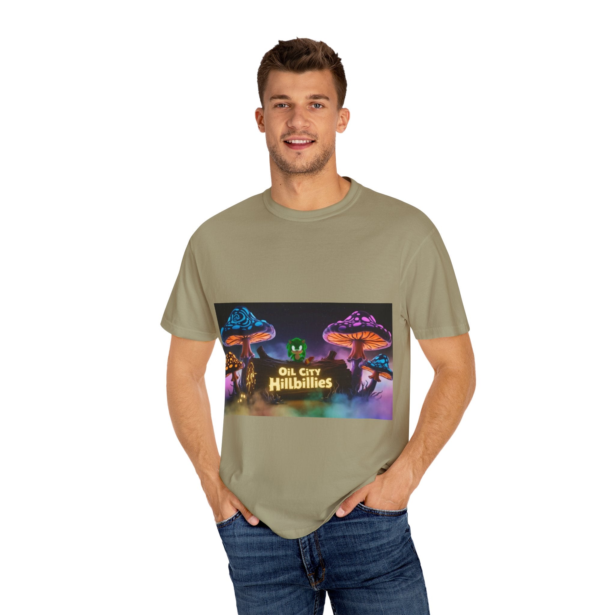 Chronic the Hemphog, Oil City Hillbillies T-Shirt | Unisex Garment-Dyed Tee for Art Lovers, Festival Goers, Quirky Gifts, Retro Style, Summer Essential