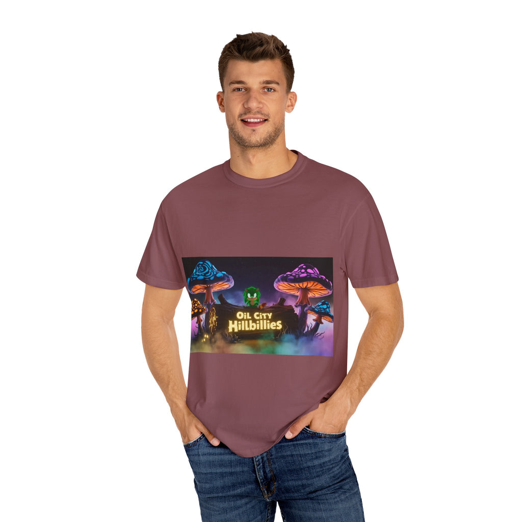 Chronic the Hemphog, Oil City Hillbillies T-Shirt | Unisex Garment-Dyed Tee for Art Lovers, Festival Goers, Quirky Gifts, Retro Style, Summer Essential