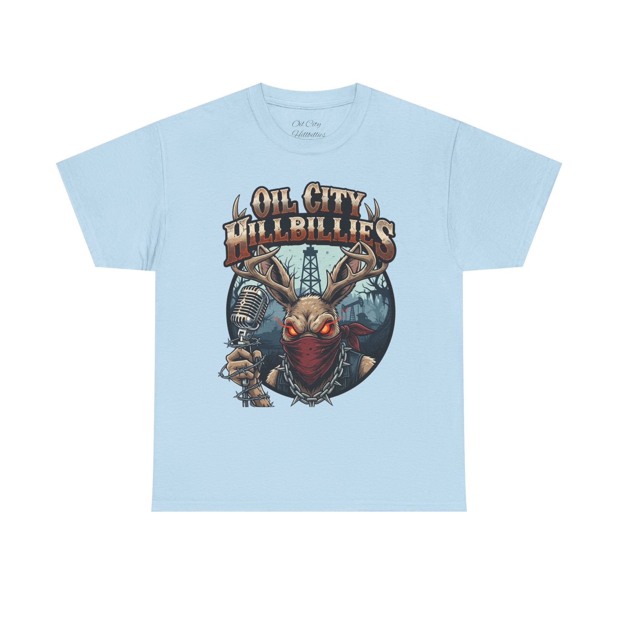 Oil City Hillbillies Unisex Heavy Cotton Tee | Vintage Graphic Tee, Music Festival Shirt, Country Style Apparel, Gift for Him, Casual Wear