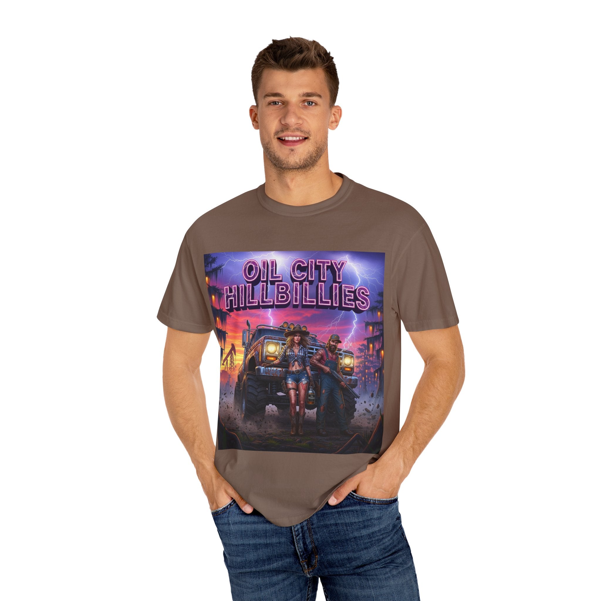 Vintage Oil City Hillbillies T-Shirt – Unisex Graphic Tee, Retro Gift, Festival Wear, Casual Style, Southern Outlaw Statement Shirt