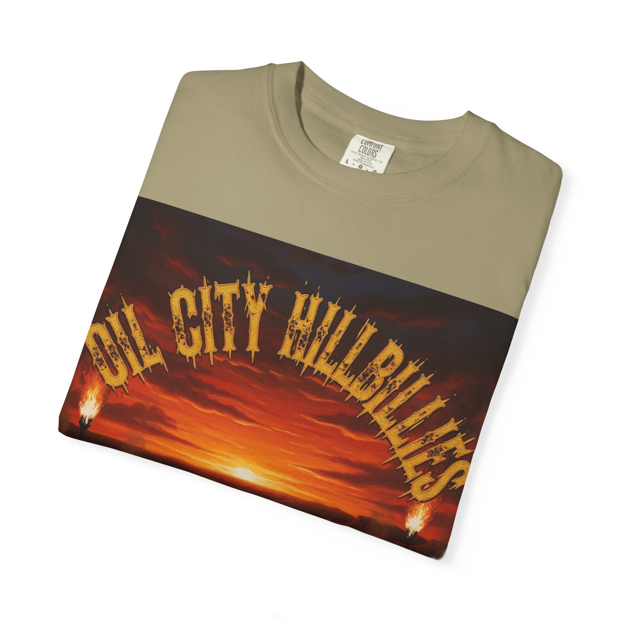 Oil City Hillbillies Sunset Vibe Unisex Tee – Summer Shirt, Festival Fashion, Vintage Graphic Band Tee, Edgy Southern Streetwear