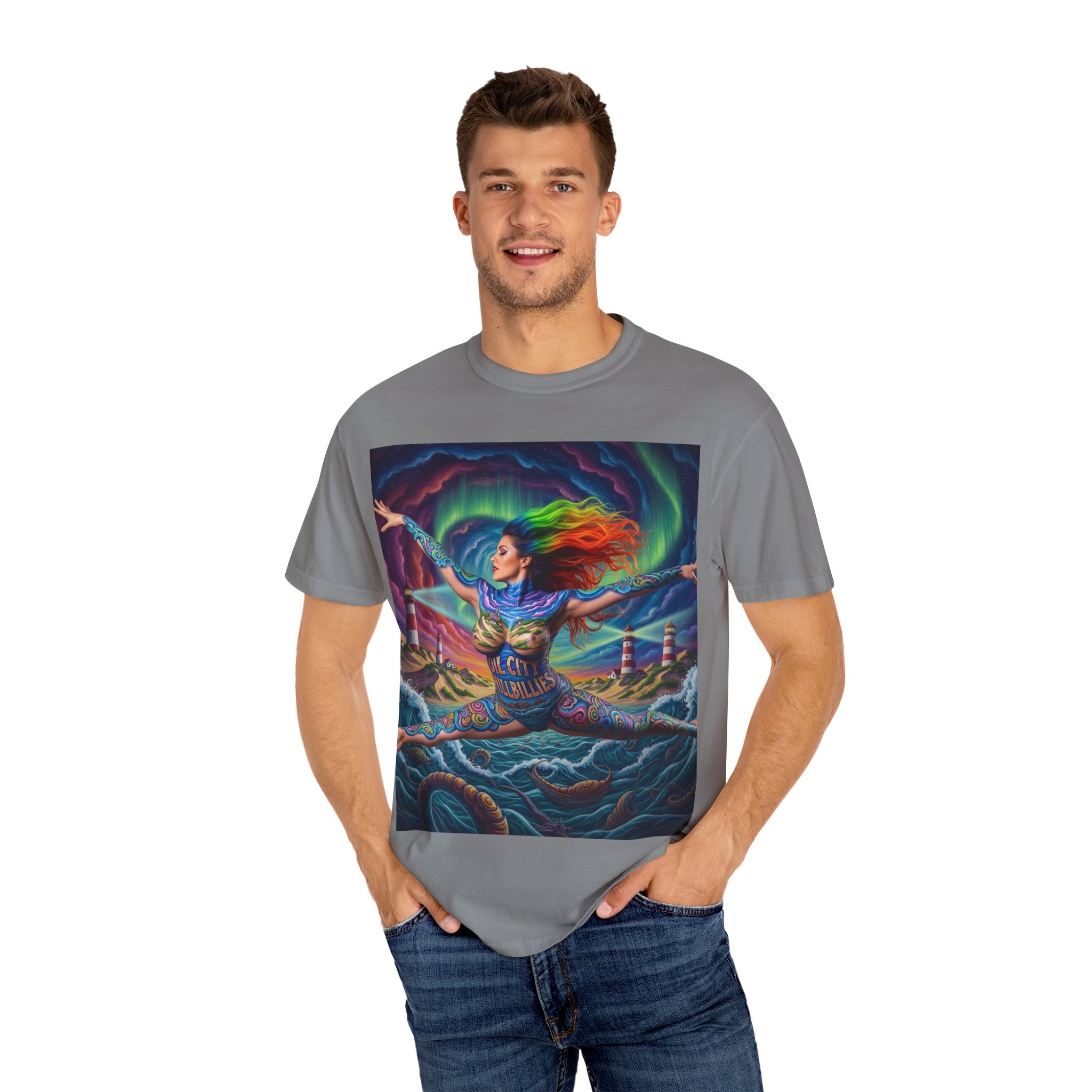 Oil City Hillbillies Colorful Spirit Unisex T-Shirt, Artistic Graphic Tee, Casual Wear, Gift for Art Lovers, Summer Festival Fashion