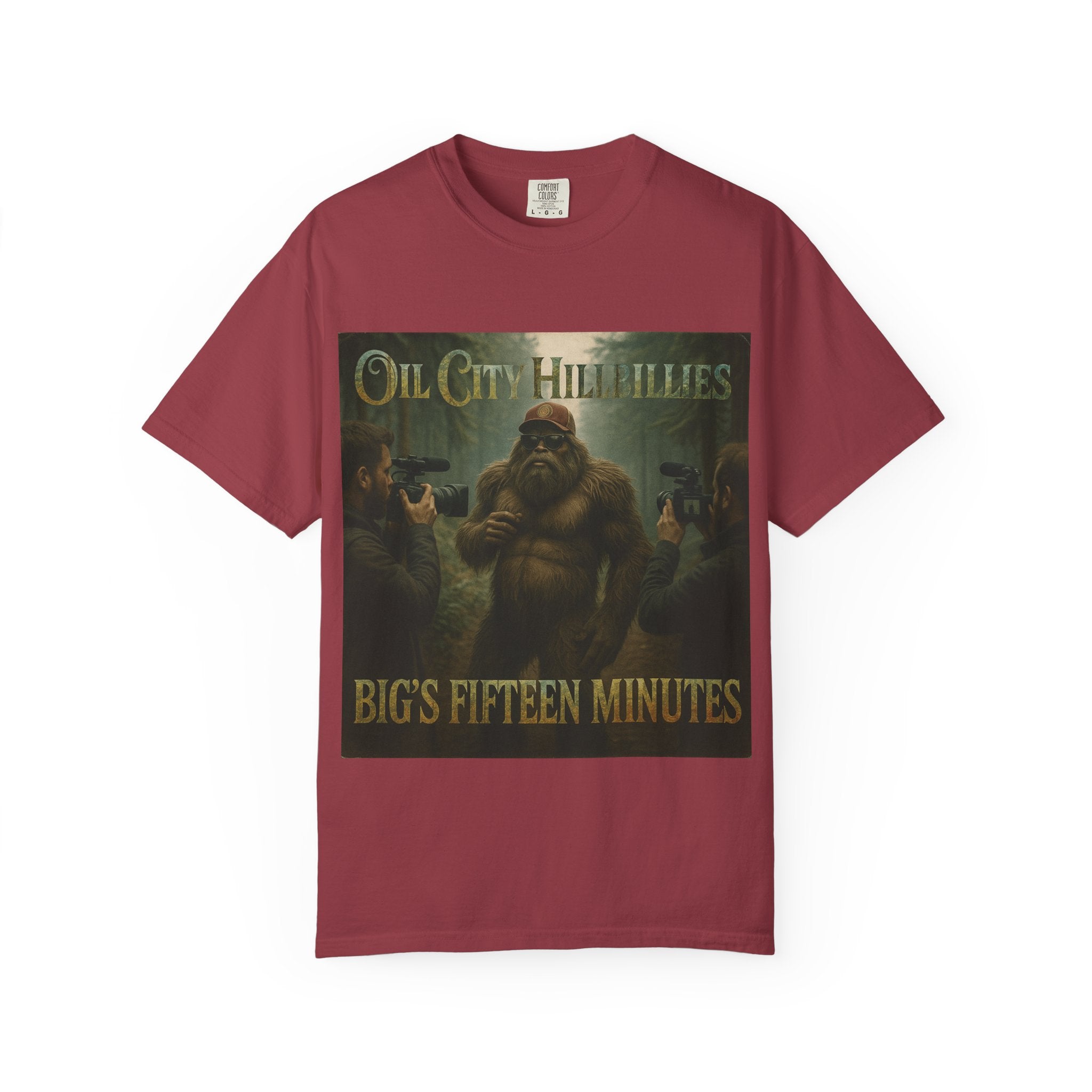 Oil City Hillbillies Unisex T-Shirt, Vintage Style Tee, Bigfoot Humor, Casual Wear, Gift for Nature Lovers, Fun Weekend Shirt
